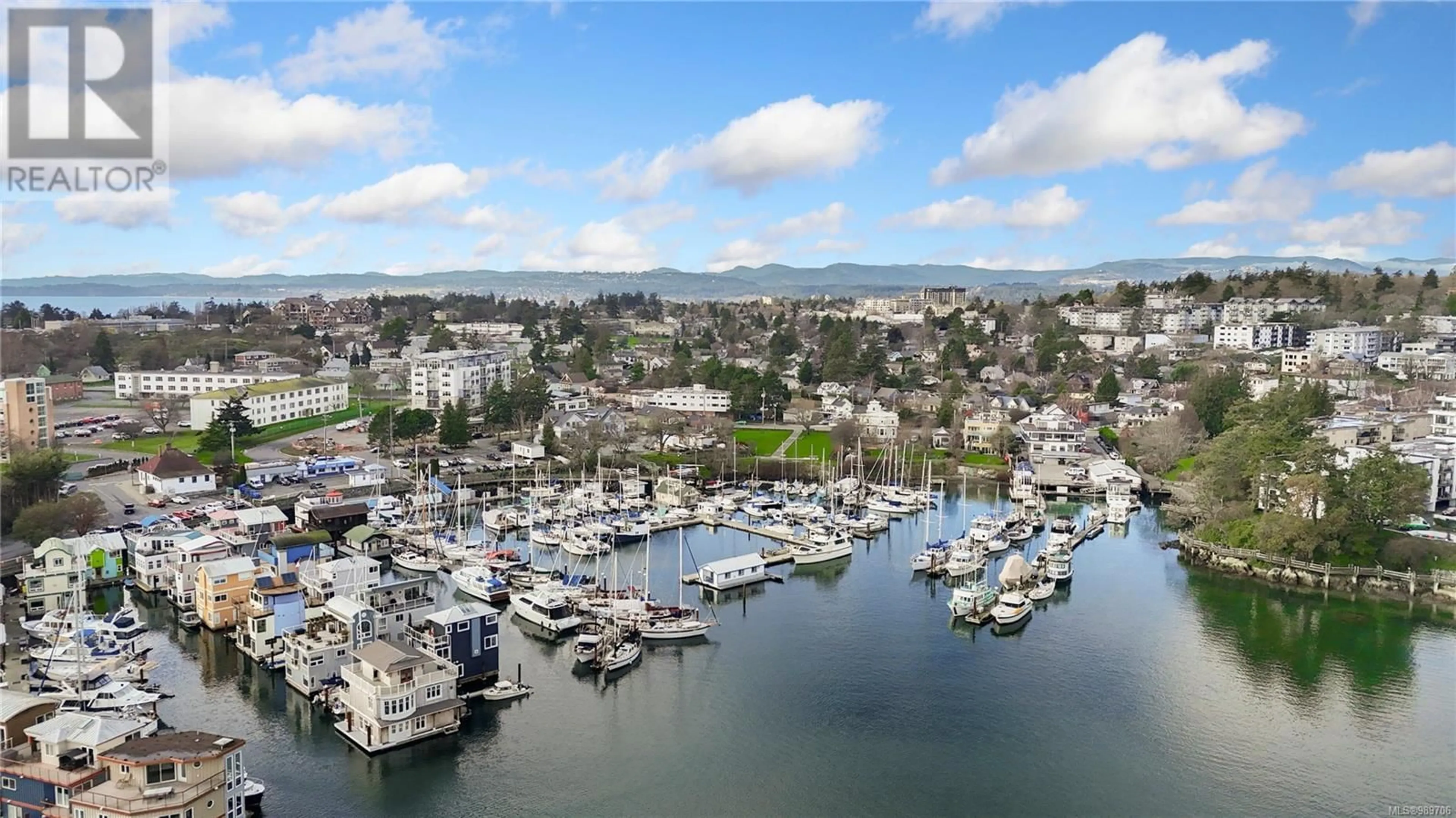 A pic from outside/outdoor area/front of a property/back of a property/a pic from drone, water/lake/river/ocean view for 2 - 910 OLD ESQUIMALT ROAD, Esquimalt British Columbia V9A4X3