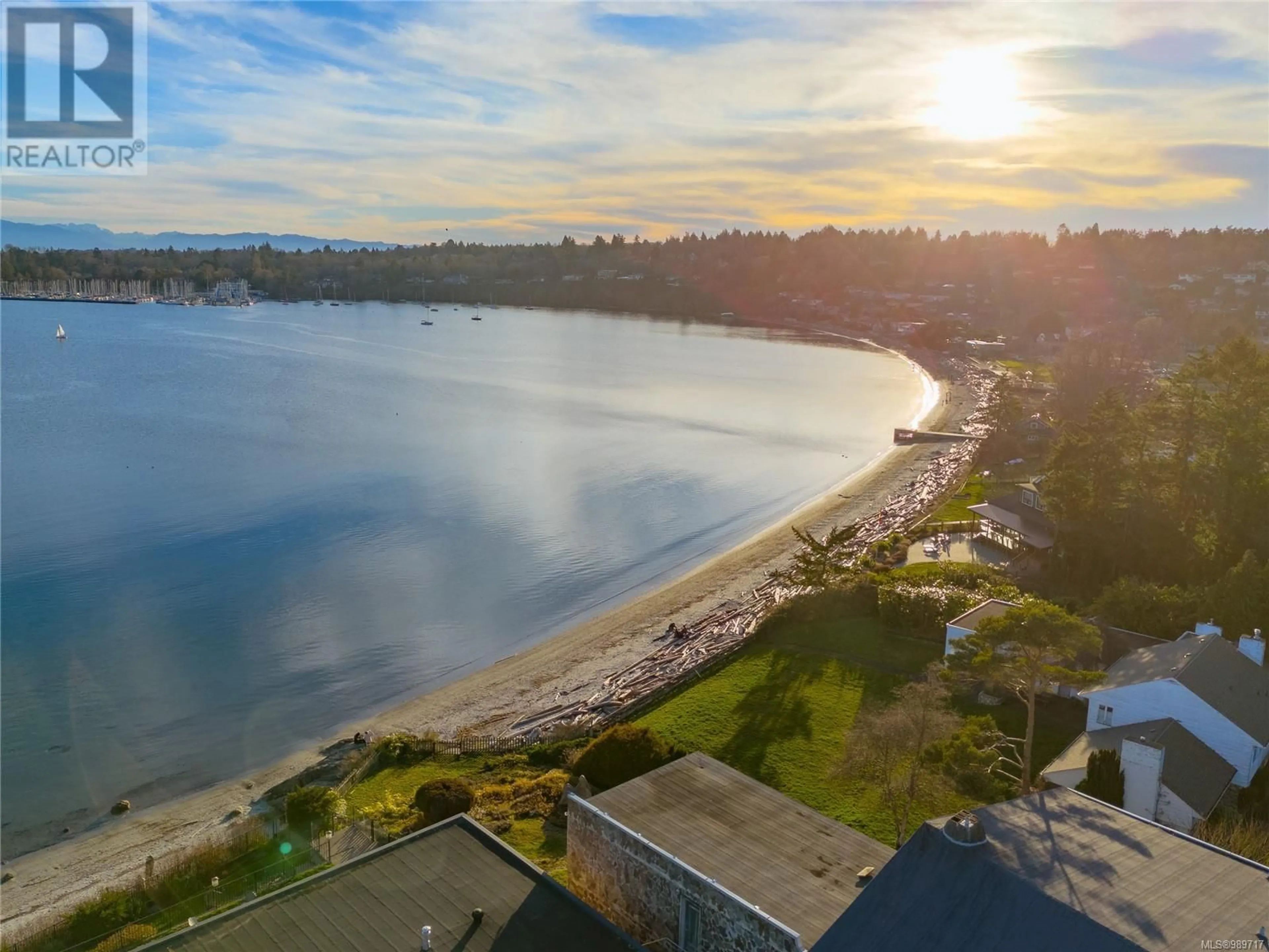 A pic from outside/outdoor area/front of a property/back of a property/a pic from drone, water/lake/river/ocean view for 3920 Cadboro Bay Rd, Saanich British Columbia V8N4G8