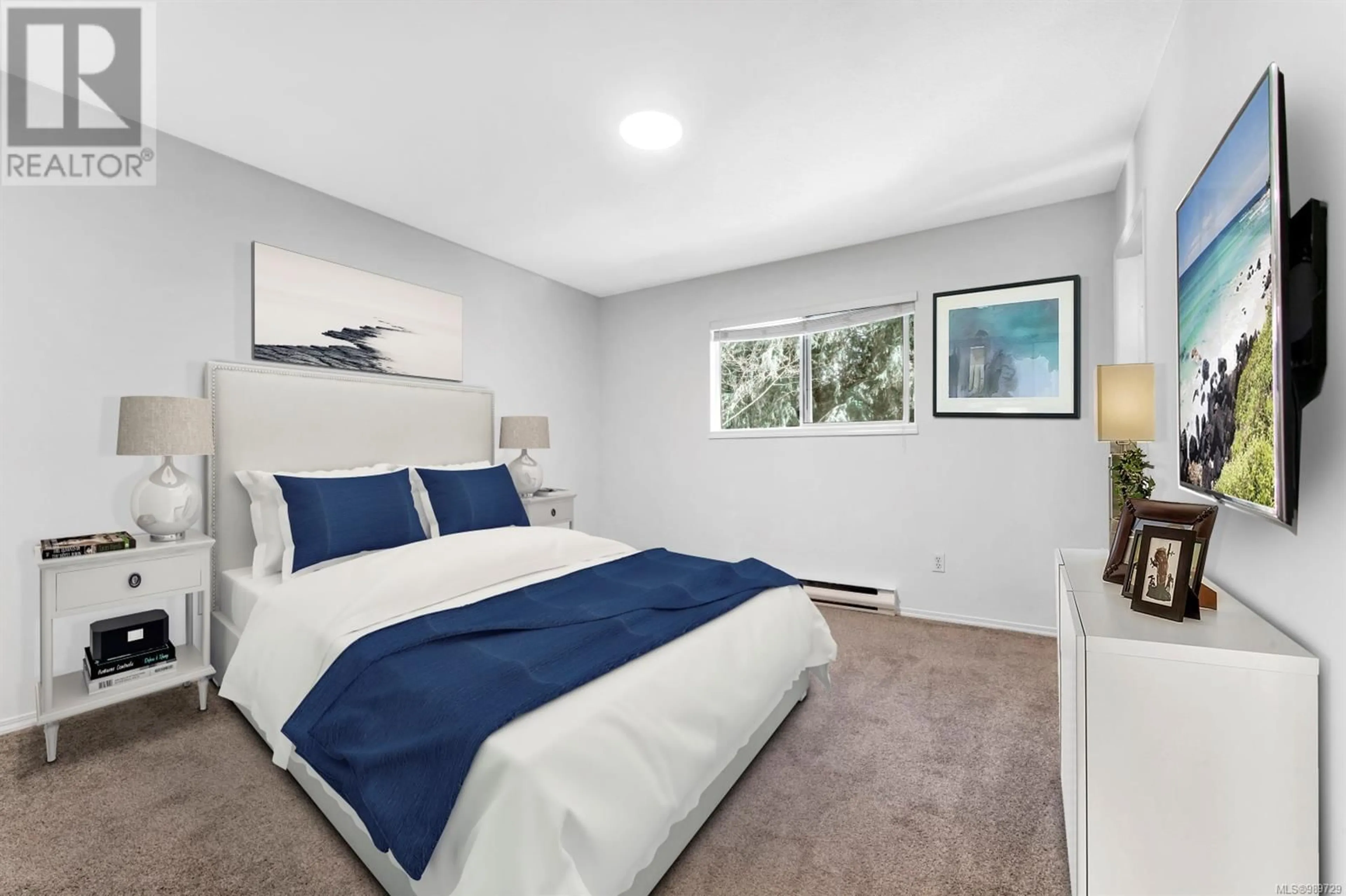 Bedroom with bed, carpet floor for 711 STARLING PLACE, Nanaimo British Columbia V9T5R4