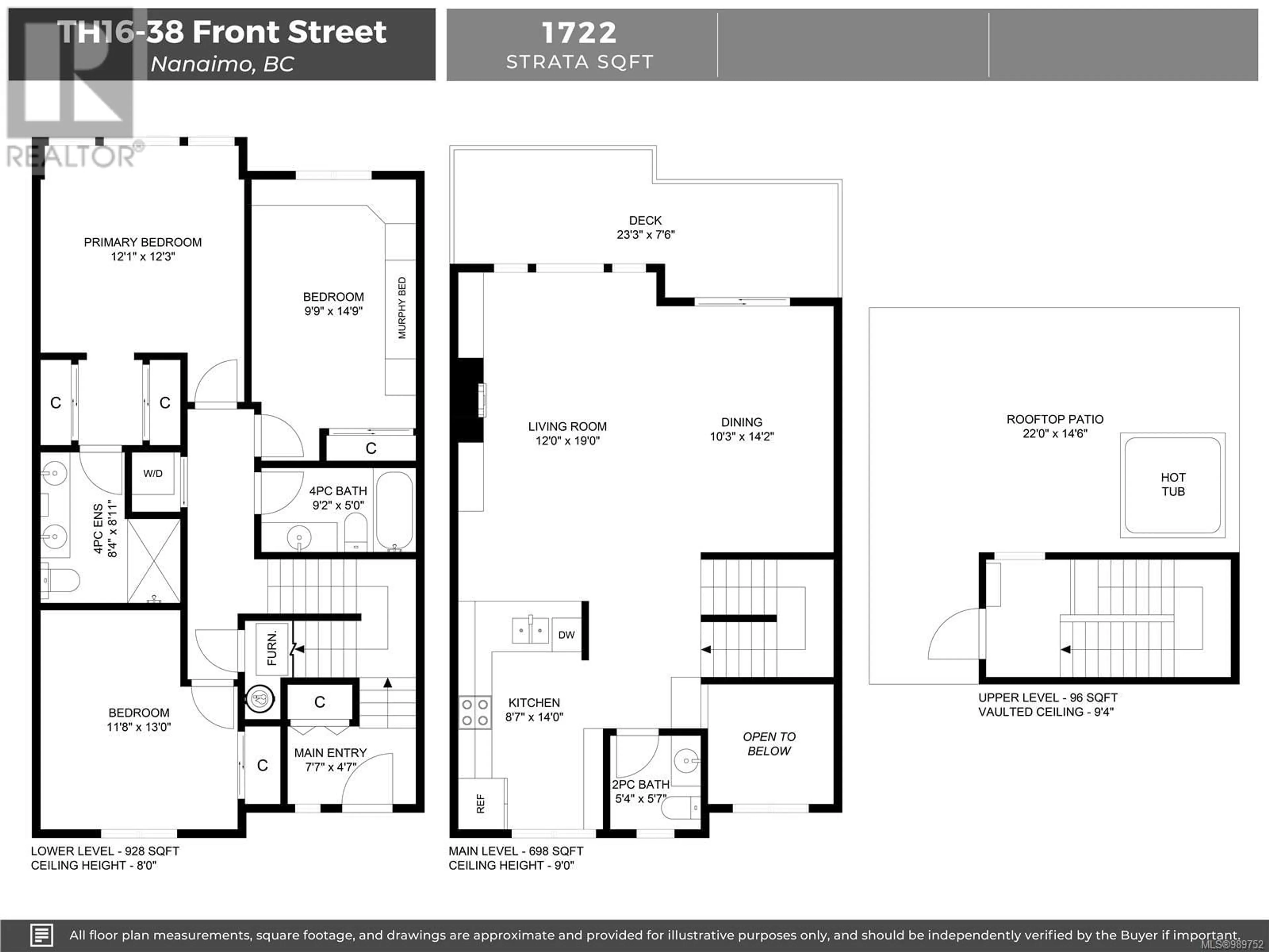 Floor plan for TH16 - 38 FRONT STREET, Nanaimo British Columbia V9R0B8