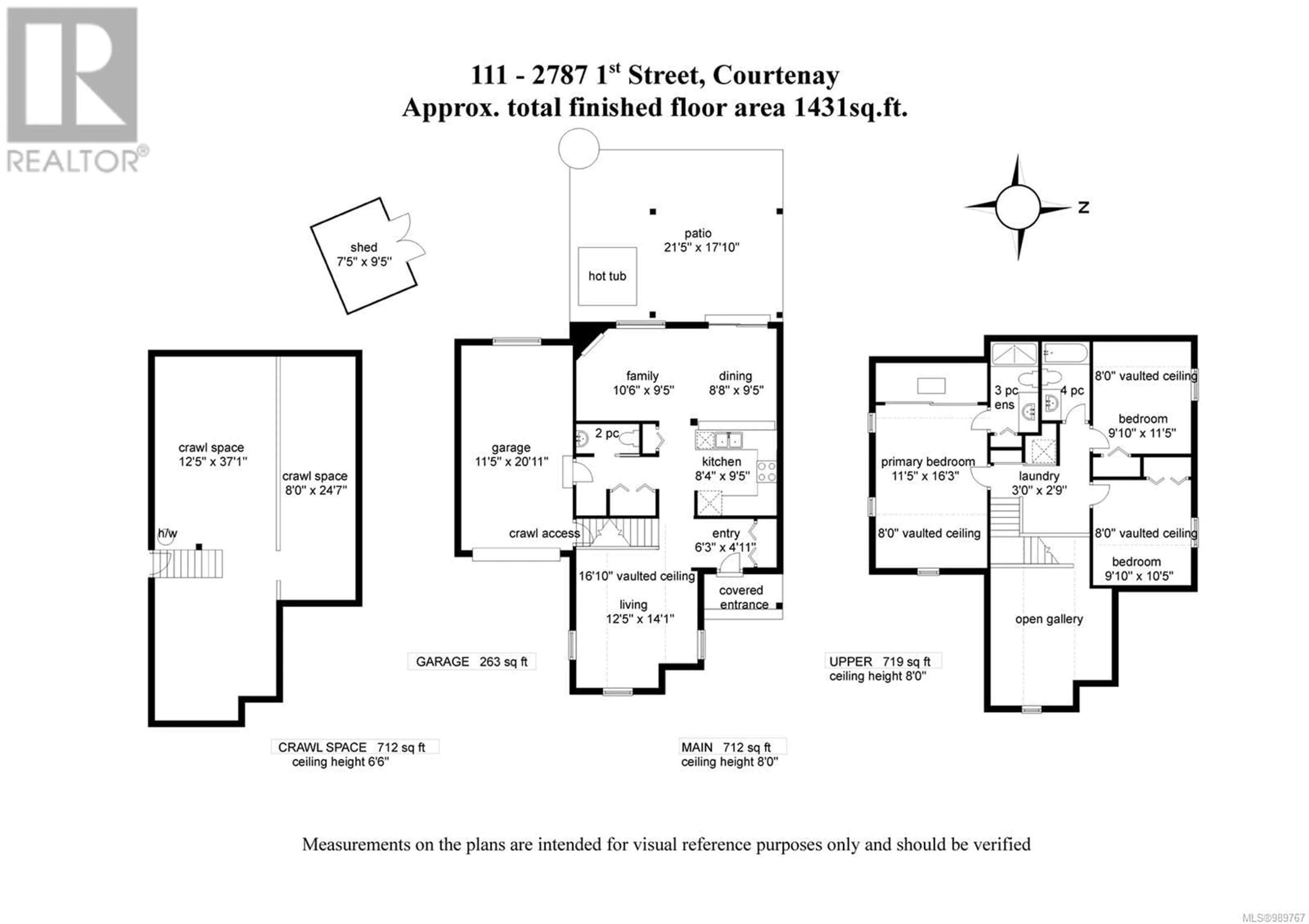 Floor plan for 111 2787 1st St, Courtenay British Columbia V9N9C8