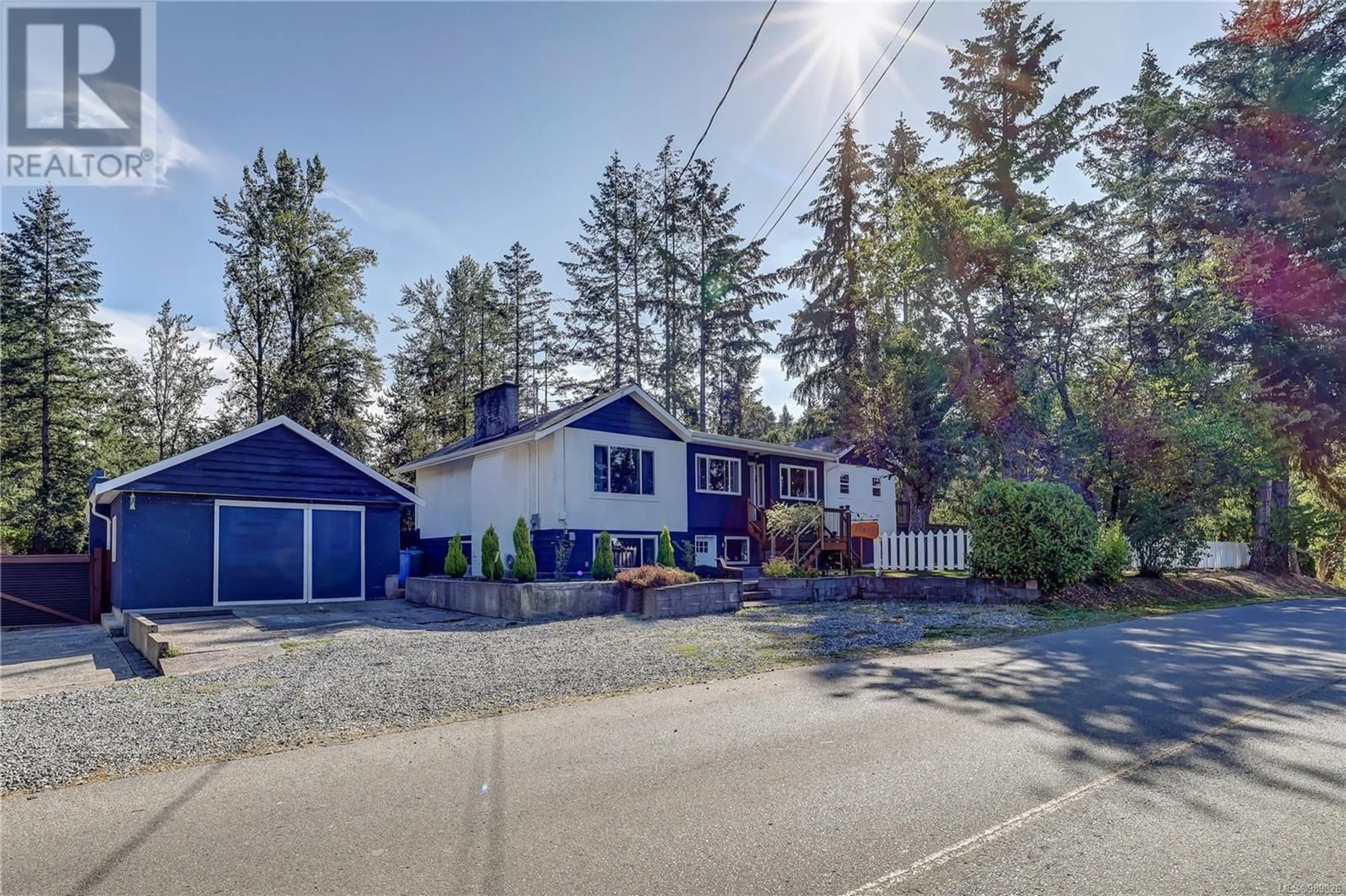 A pic from outside/outdoor area/front of a property/back of a property/a pic from drone, street for 13403 CODE ROAD, Ladysmith British Columbia V9G1H7