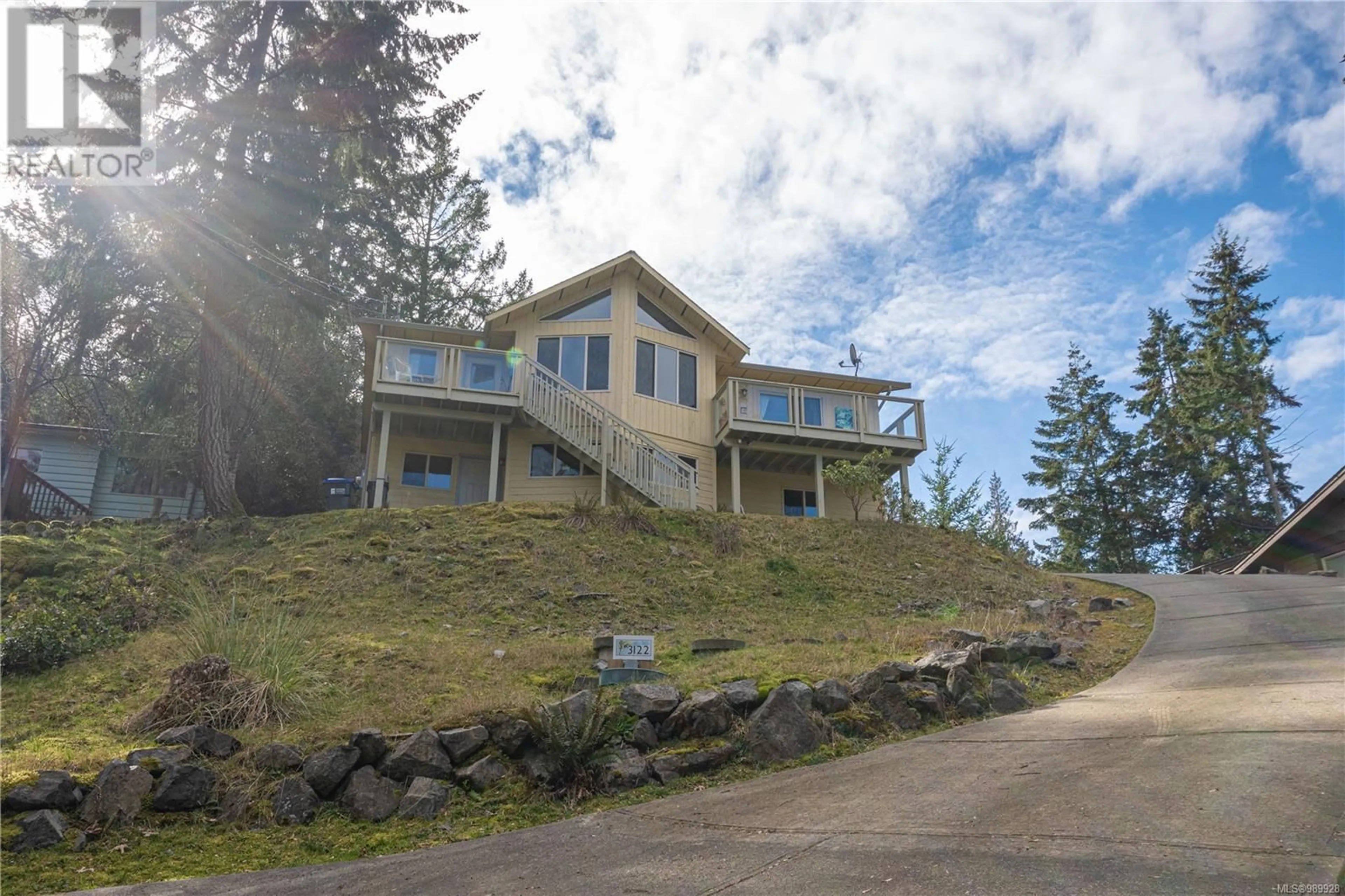 A pic from outside/outdoor area/front of a property/back of a property/a pic from drone, water/lake/river/ocean view for 3122 DOLPHIN DRIVE, Nanoose Bay British Columbia V9P9J2