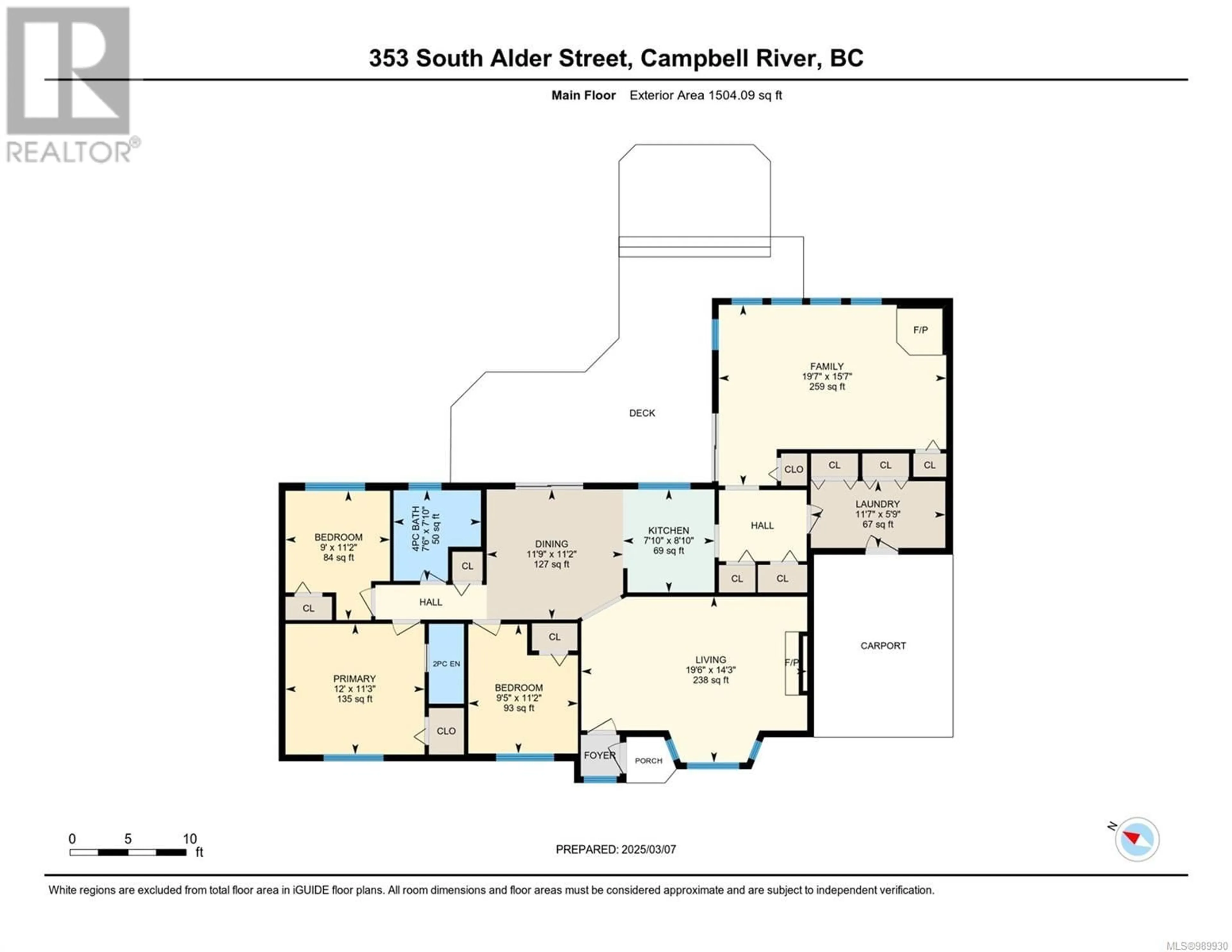 Floor plan for 353 Alder St S, Campbell River British Columbia V9W2M9