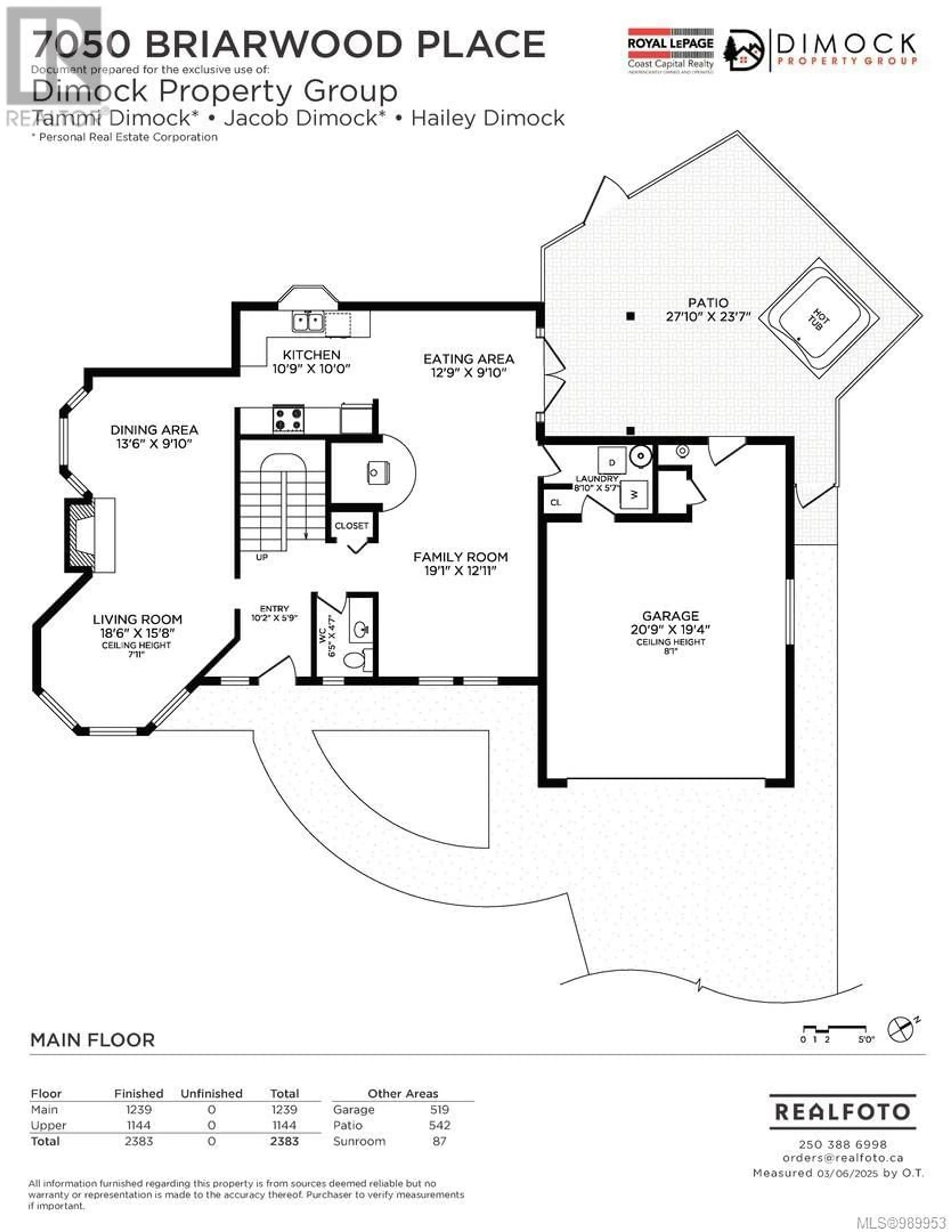 Floor plan for 7050 BRIARWOOD PLACE, Sooke British Columbia V9Z0T2