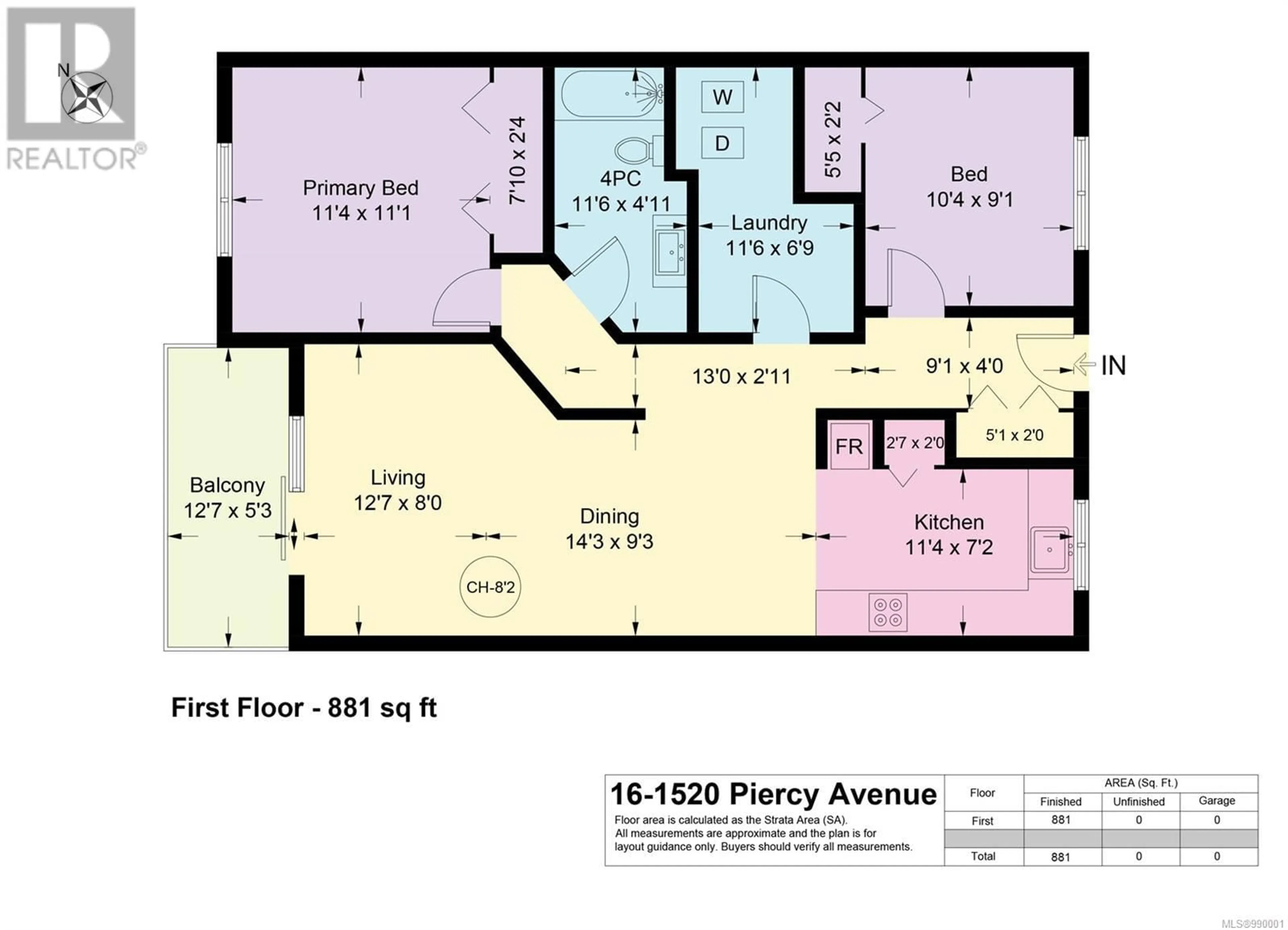 Floor plan for 16 1520 Piercy Ave, Courtenay British Columbia V9N3E9