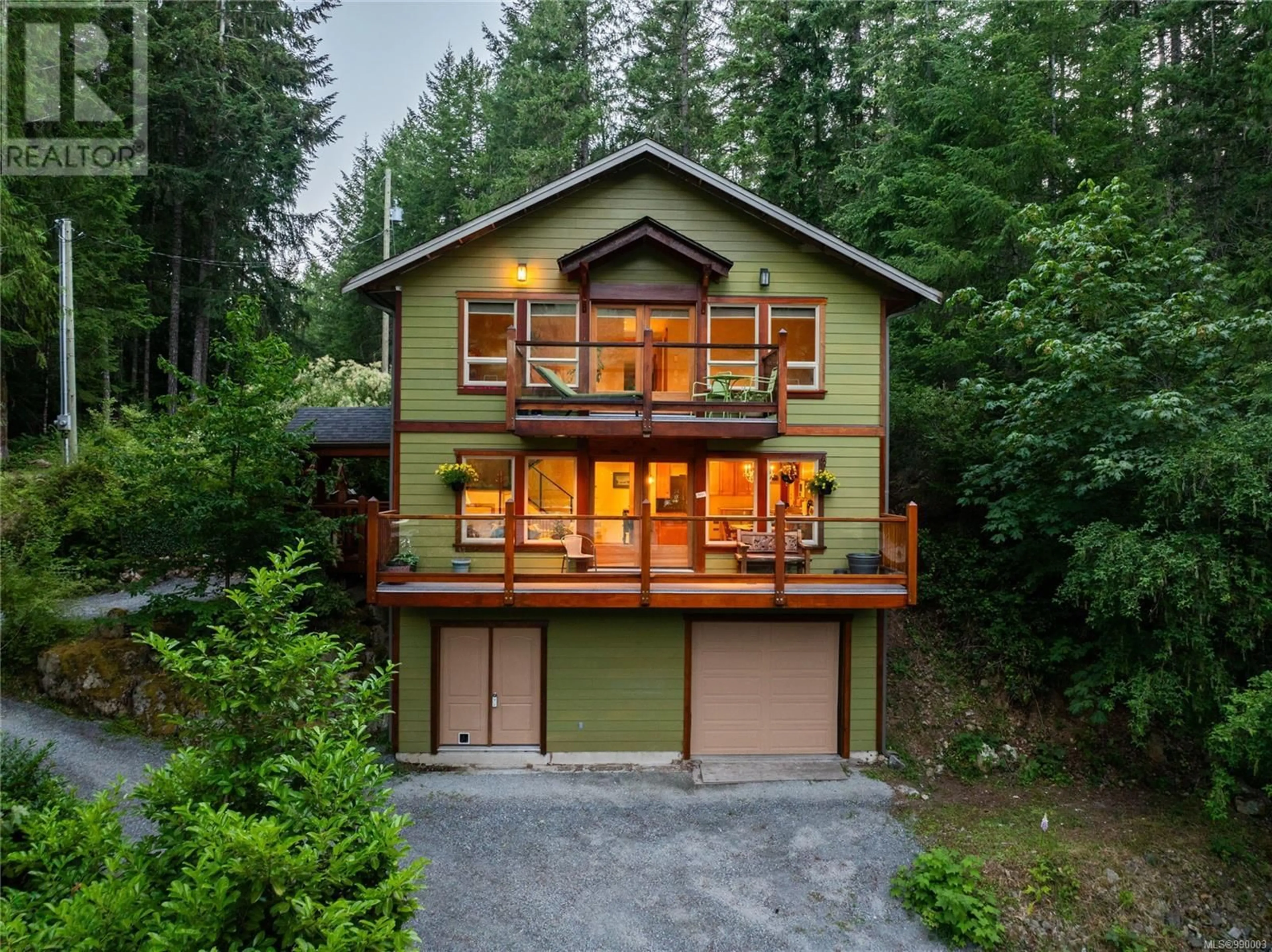 Home with vinyl exterior material, forest/trees view for 1415 WEST SHAWNIGAN LAKE ROAD, Shawnigan Lake British Columbia V0R2W0