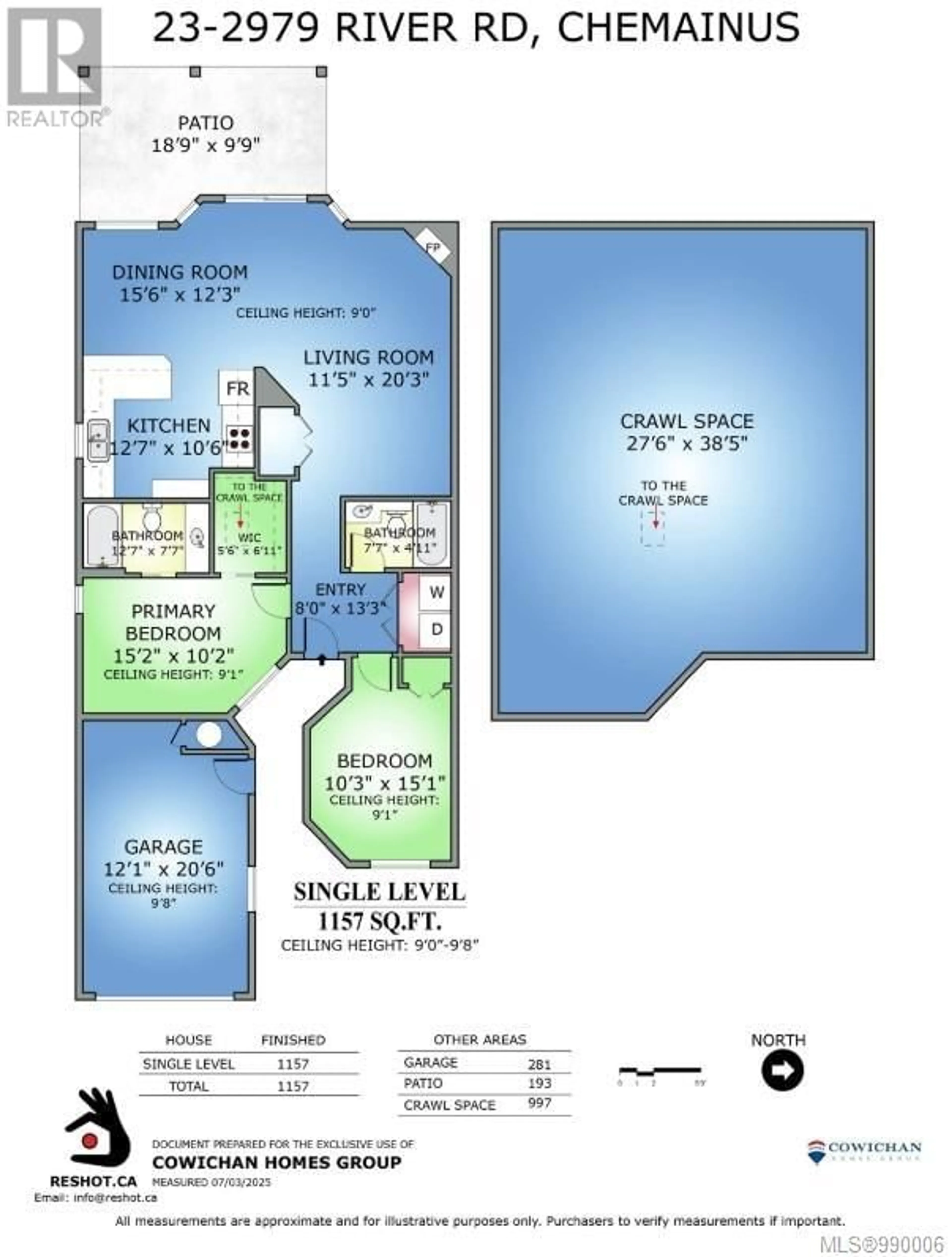 Floor plan for 23 2979 River Rd, Chemainus British Columbia V0R1K3