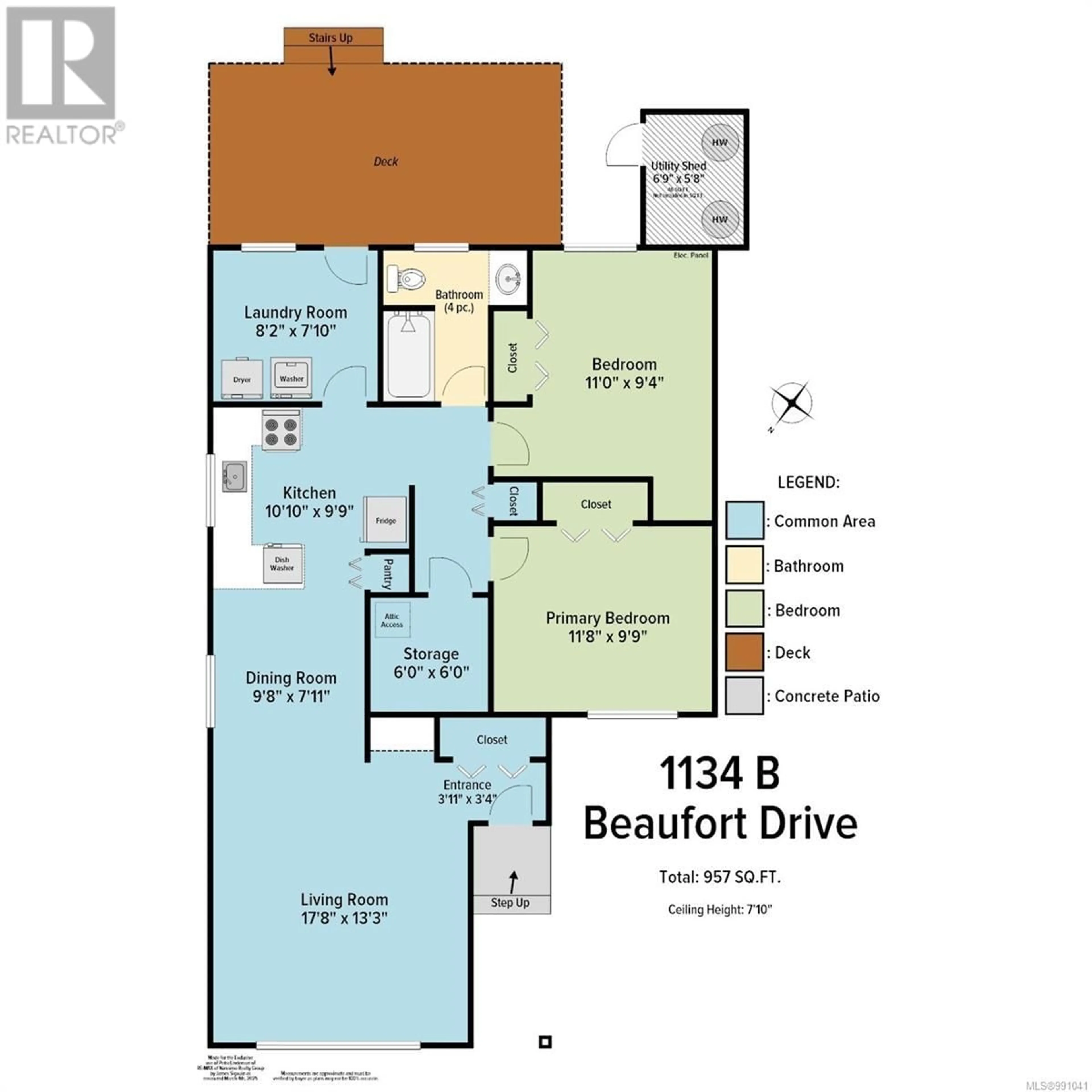 Floor plan for 1134 Beaufort Dr, Nanaimo British Columbia V9S2E1