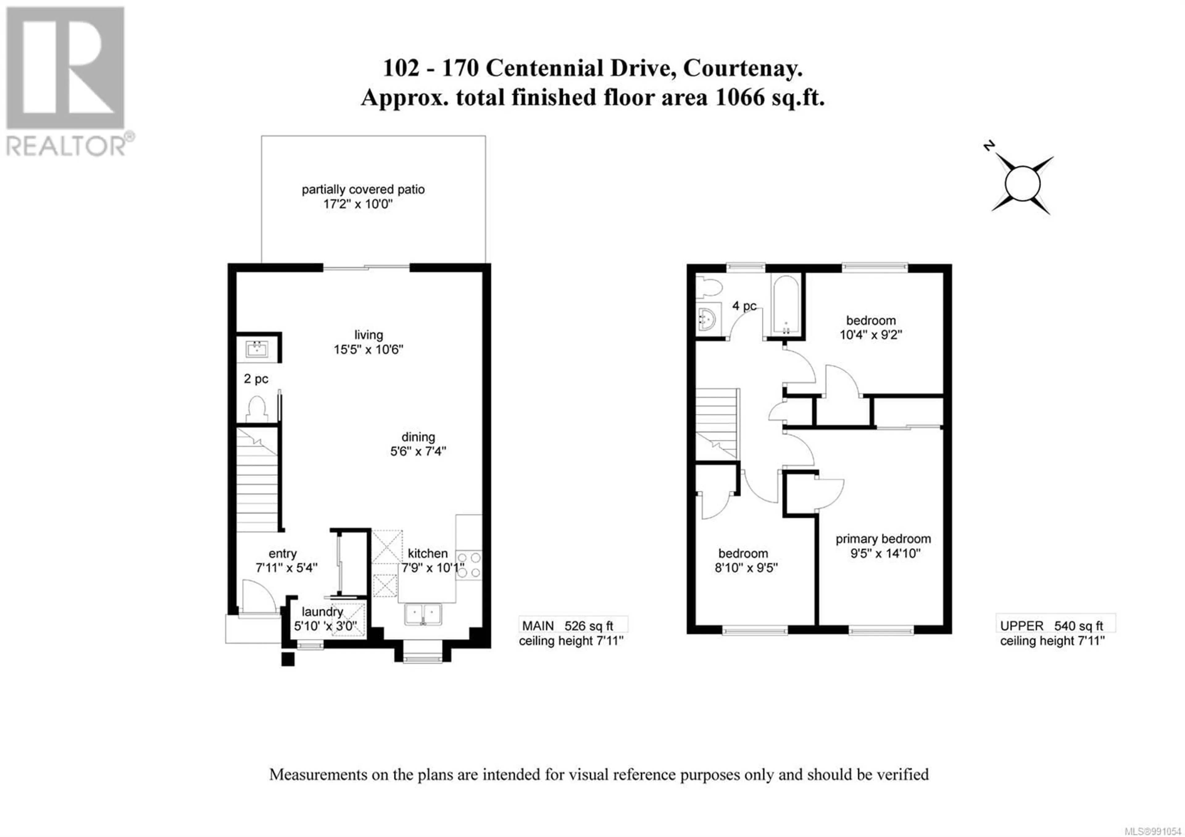 Floor plan for 102 170 Centennial Dr, Courtenay British Columbia V9N9V7