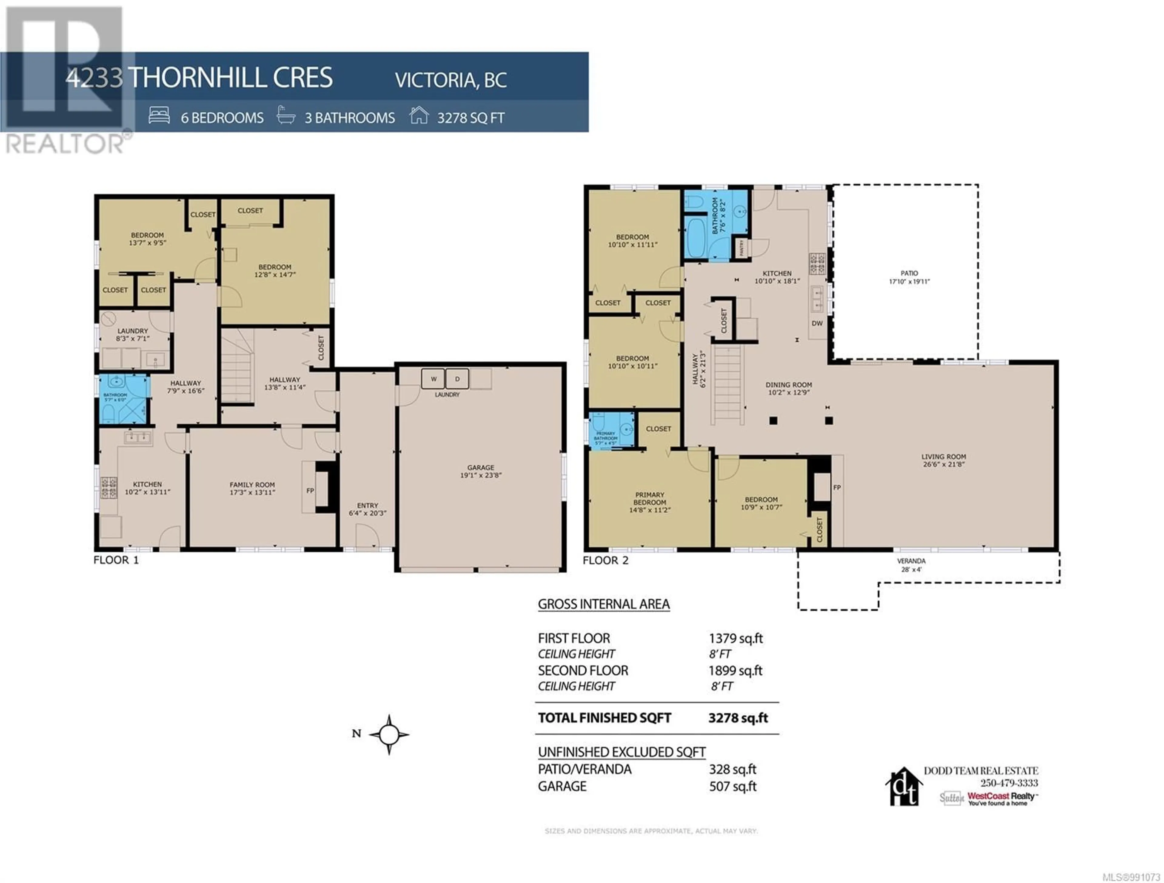 Floor plan for 4233 Thornhill Cres, Saanich British Columbia V8N3G6