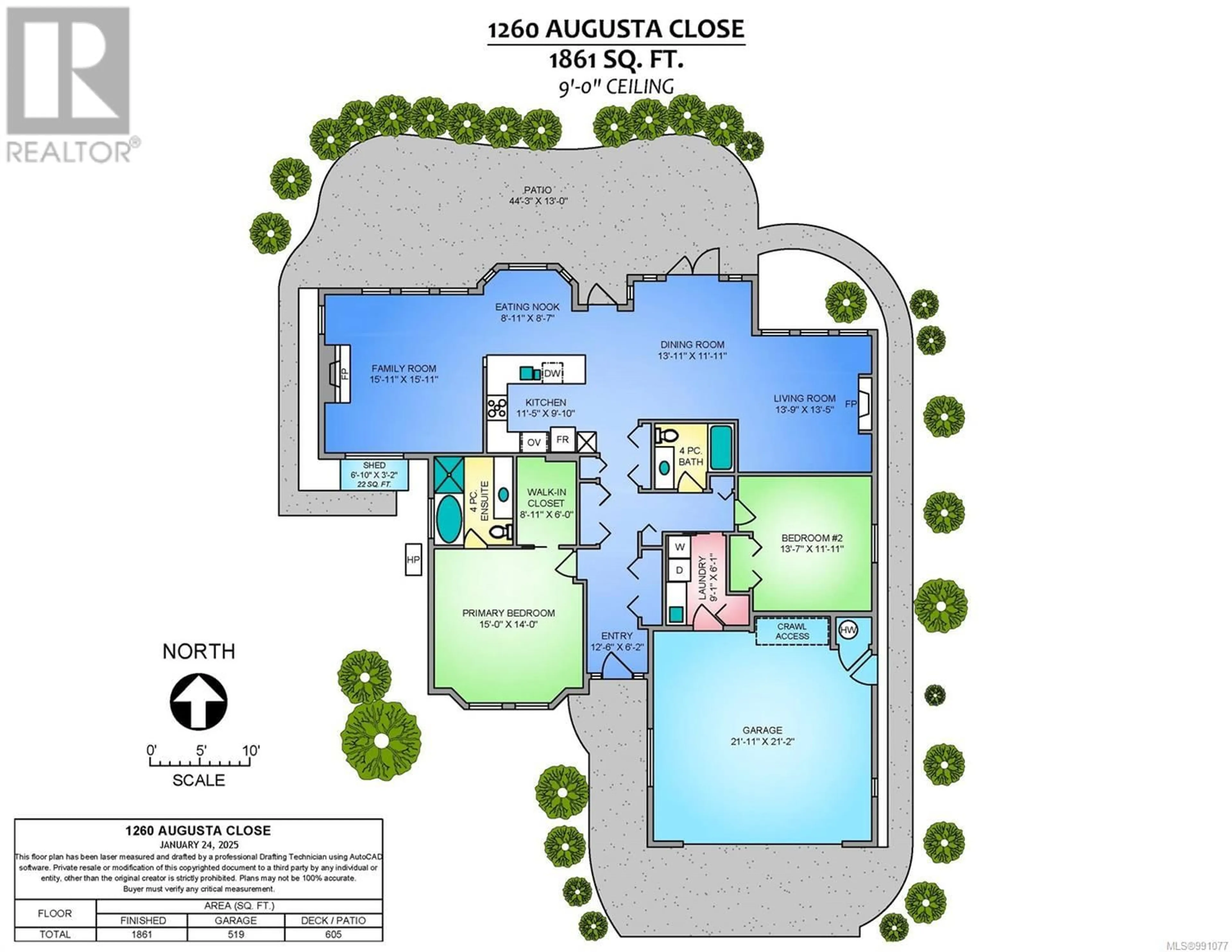 Floor plan for 1260 AUGUSTA CLOSE, Parksville British Columbia V9P2W3
