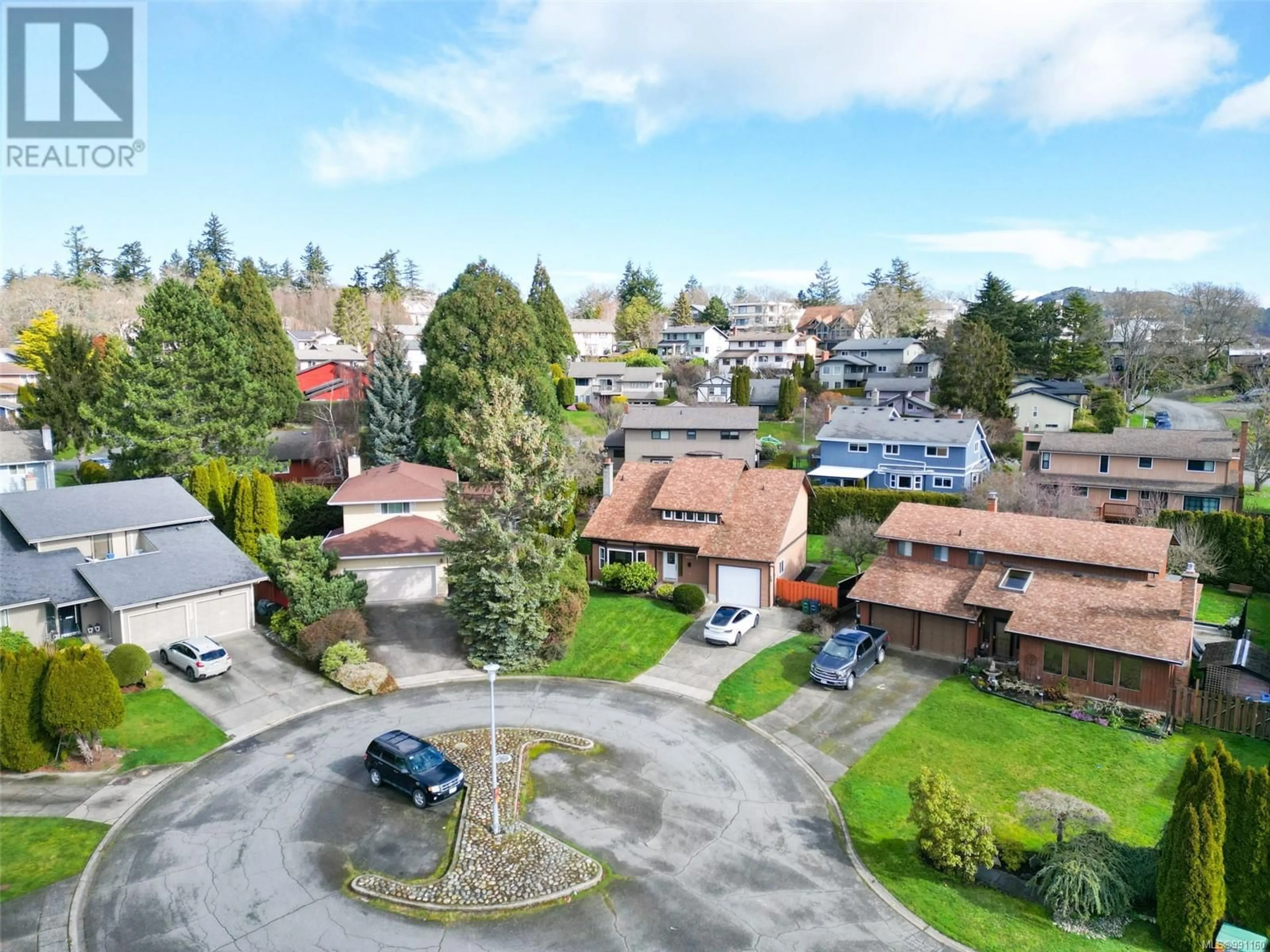 A pic from outside/outdoor area/front of a property/back of a property/a pic from drone, mountain view for 4217 Belvedere Rd, Saanich British Columbia V8X2M9