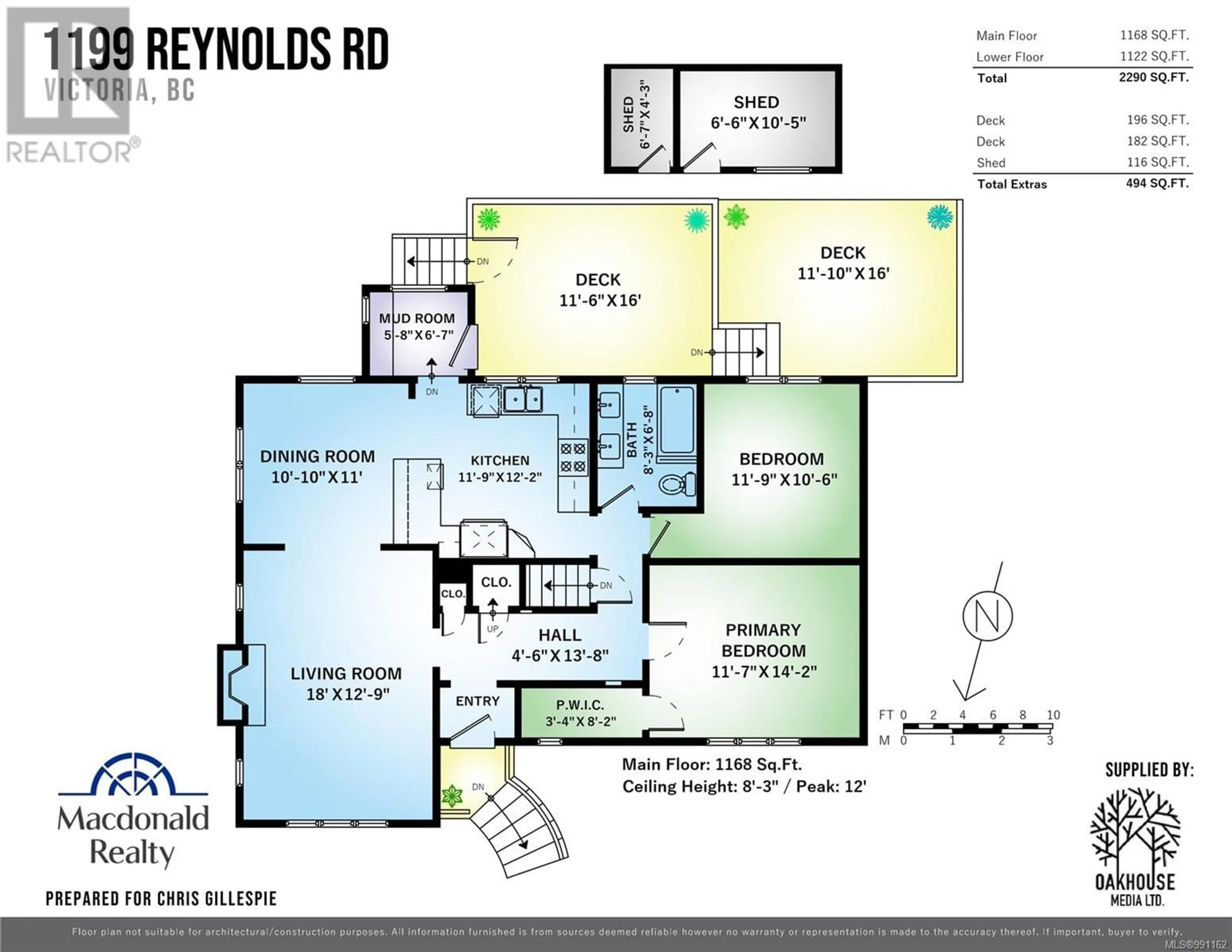 Floor plan for 1199 Reynolds Rd, Saanich British Columbia V8P2K5