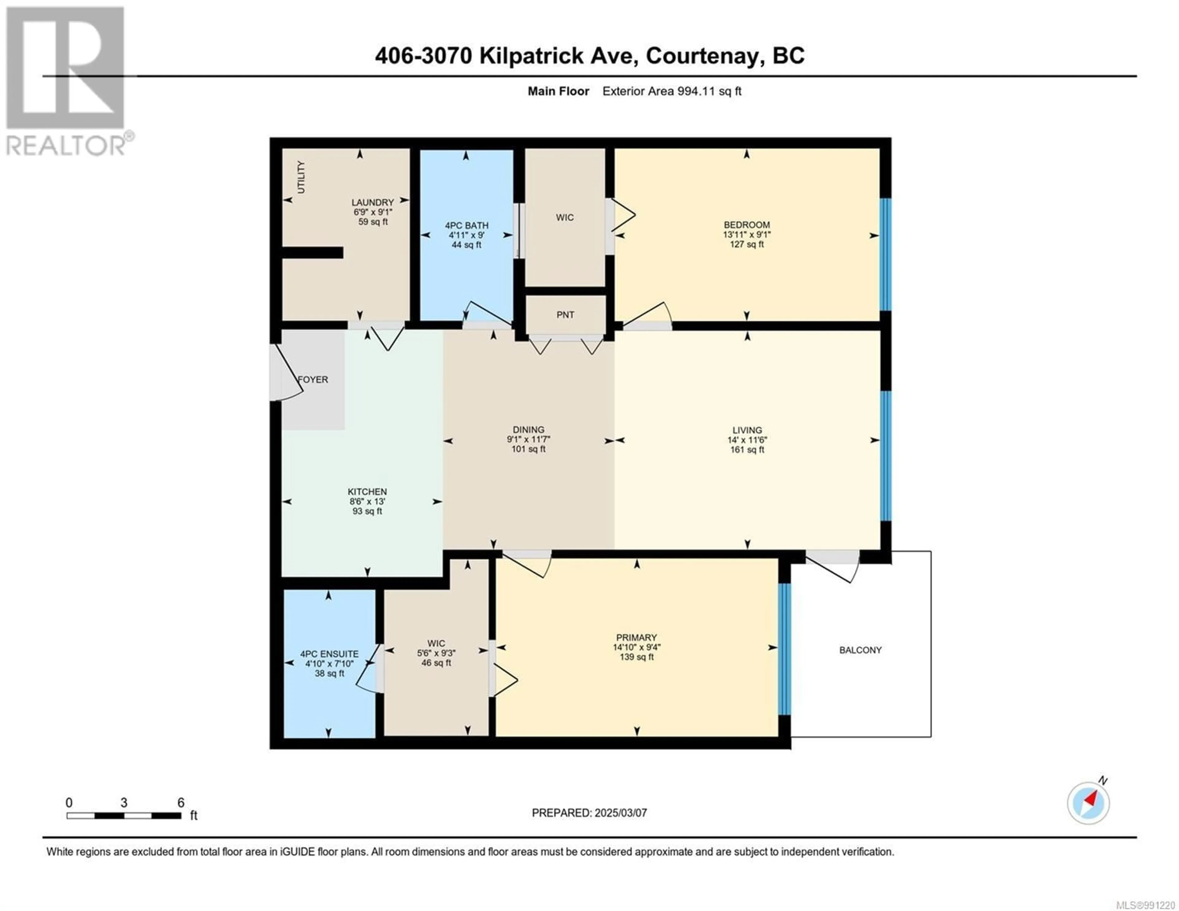 Floor plan for 406 3070 Kilpatrick Ave, Courtenay British Columbia V9N8P1