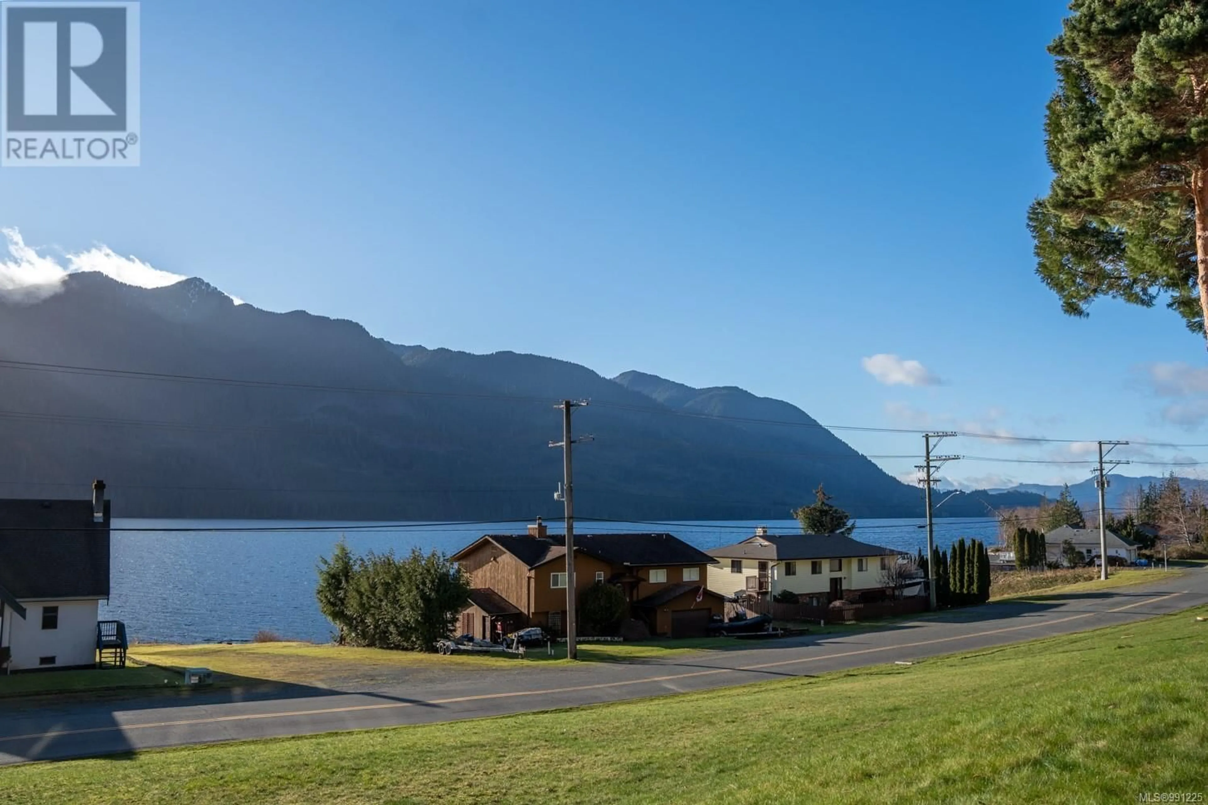 A pic from outside/outdoor area/front of a property/back of a property/a pic from drone, water/lake/river/ocean view for 111 - 801 MARINE DRIVE, Port Alice British Columbia V0N2N0