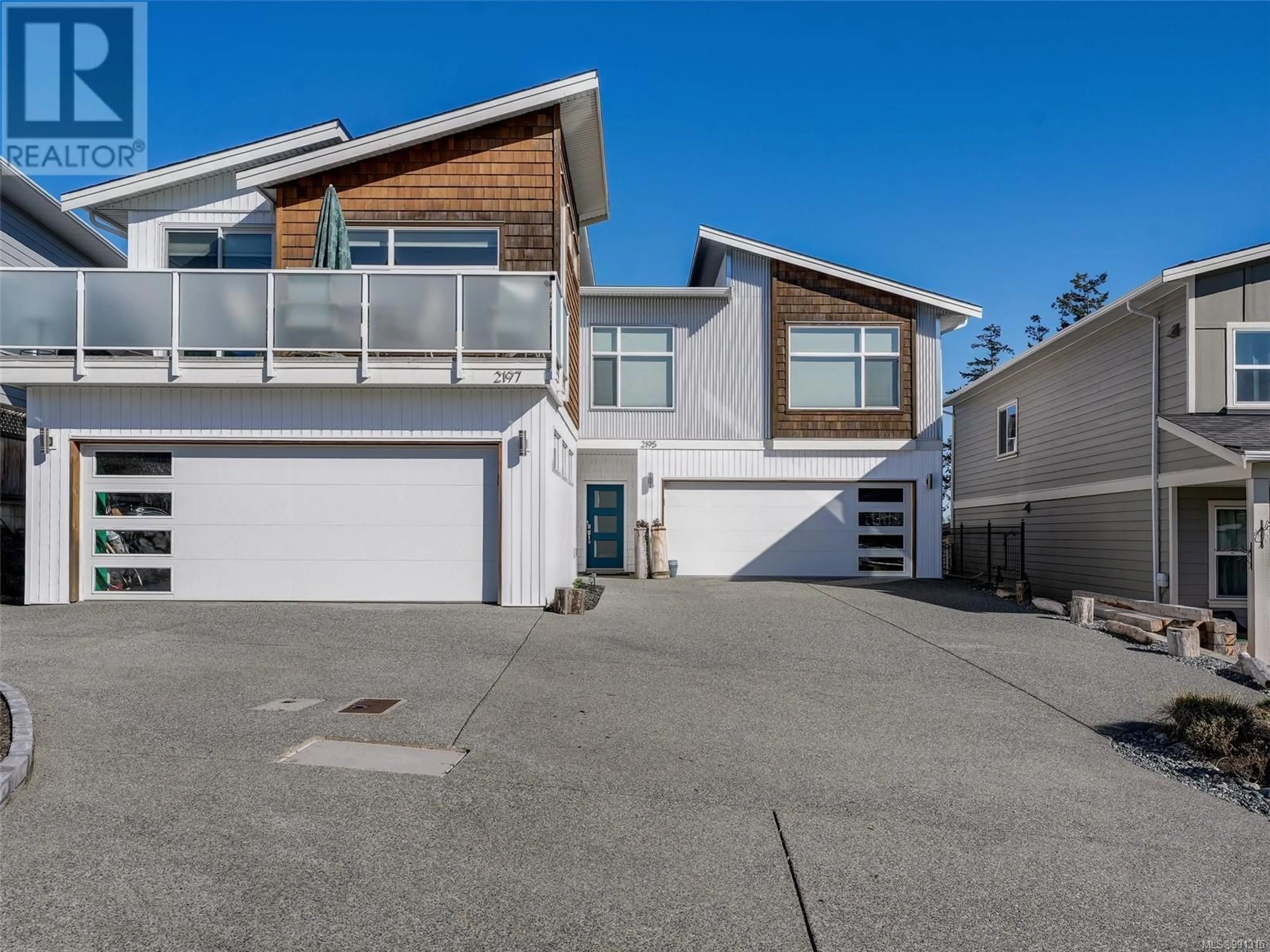 Home with vinyl exterior material, street for 2197 Winfield Dr, Sooke British Columbia V9Z1P1