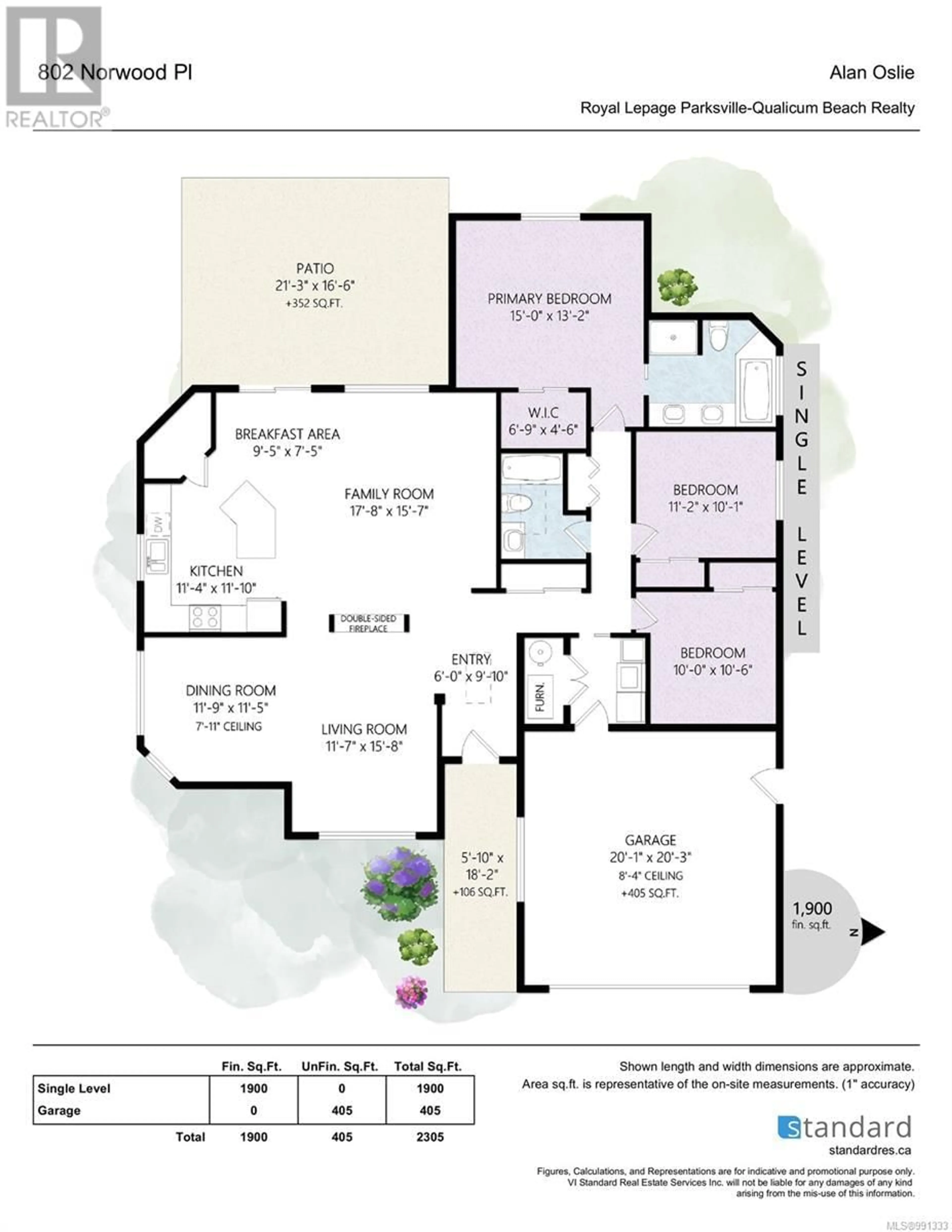 Floor plan for 802 Norwood Pl, Qualicum Beach British Columbia V9K2P9