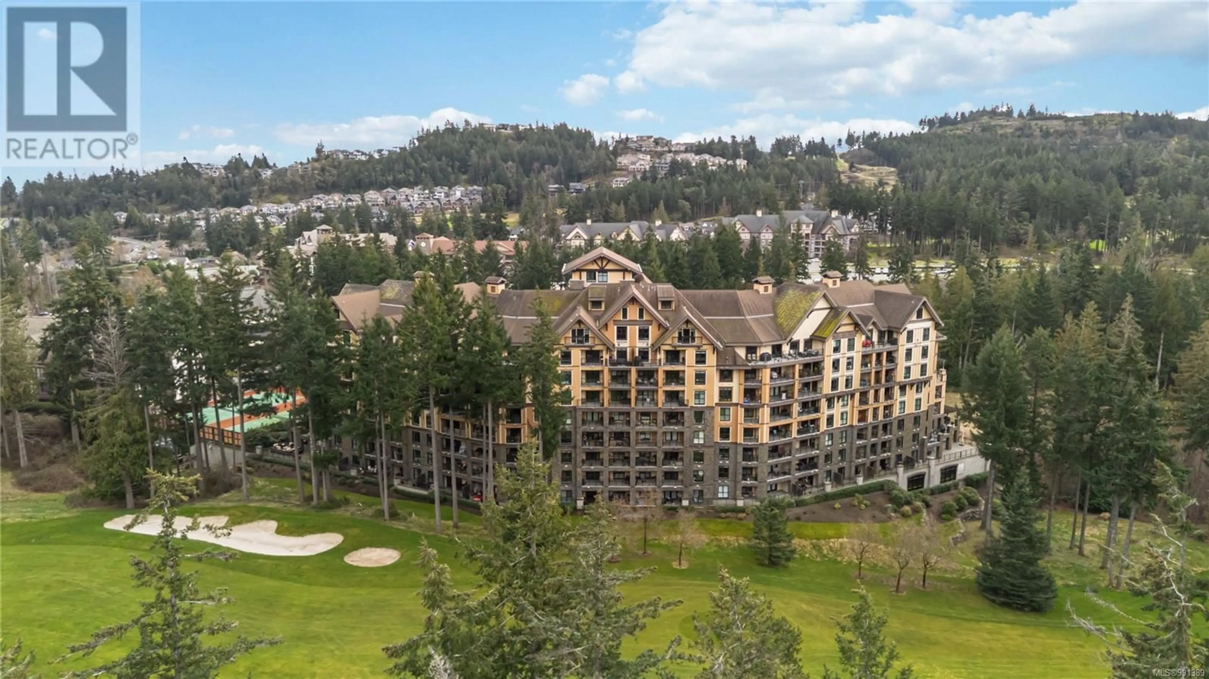 A pic from outside/outdoor area/front of a property/back of a property/a pic from drone, mountain view for 419 - 1400 LYNBURNE PLACE, Langford British Columbia V9B0A4