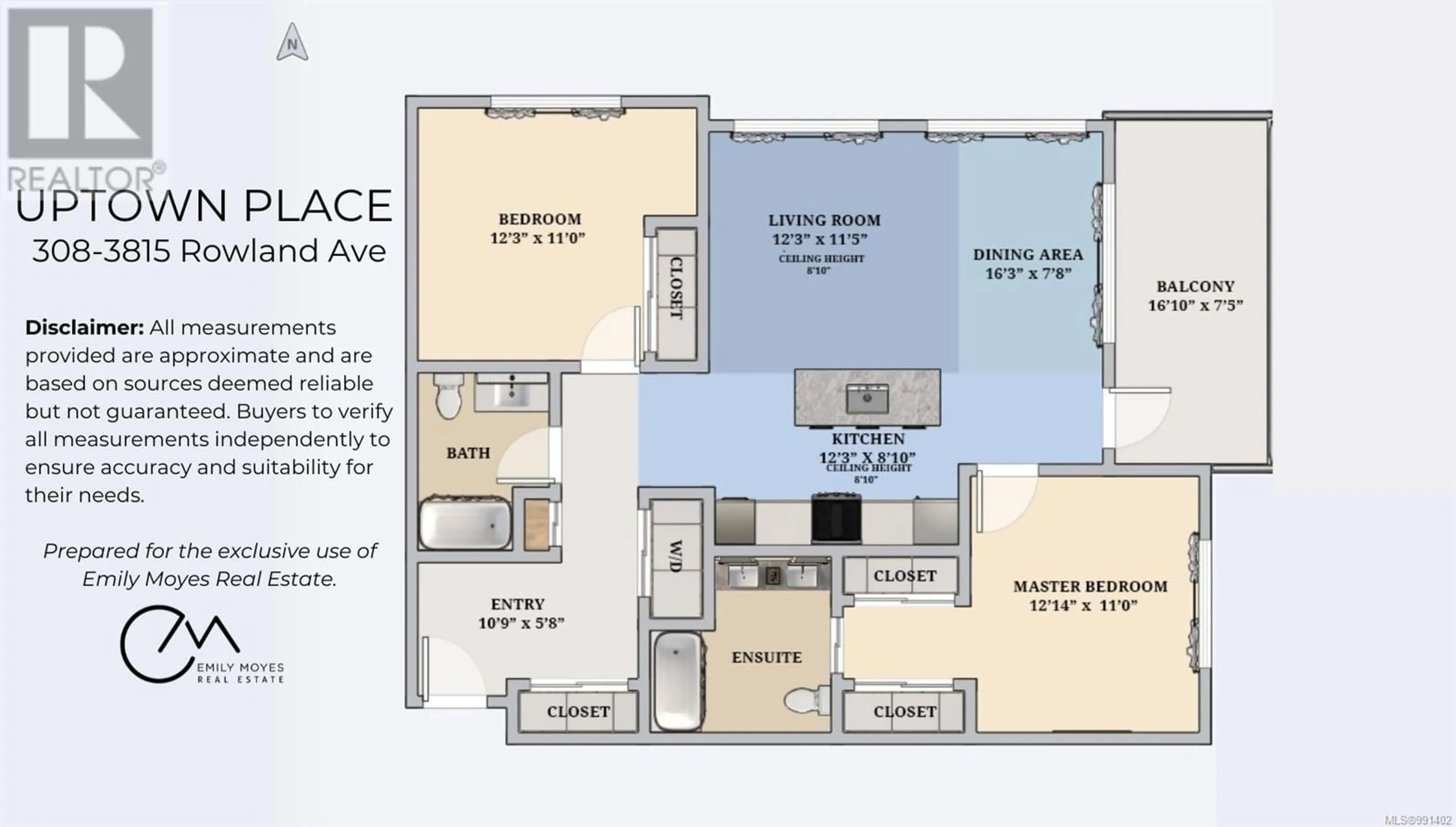 Floor plan for 308 3815 Rowland Ave, Saanich British Columbia V8Z1X8