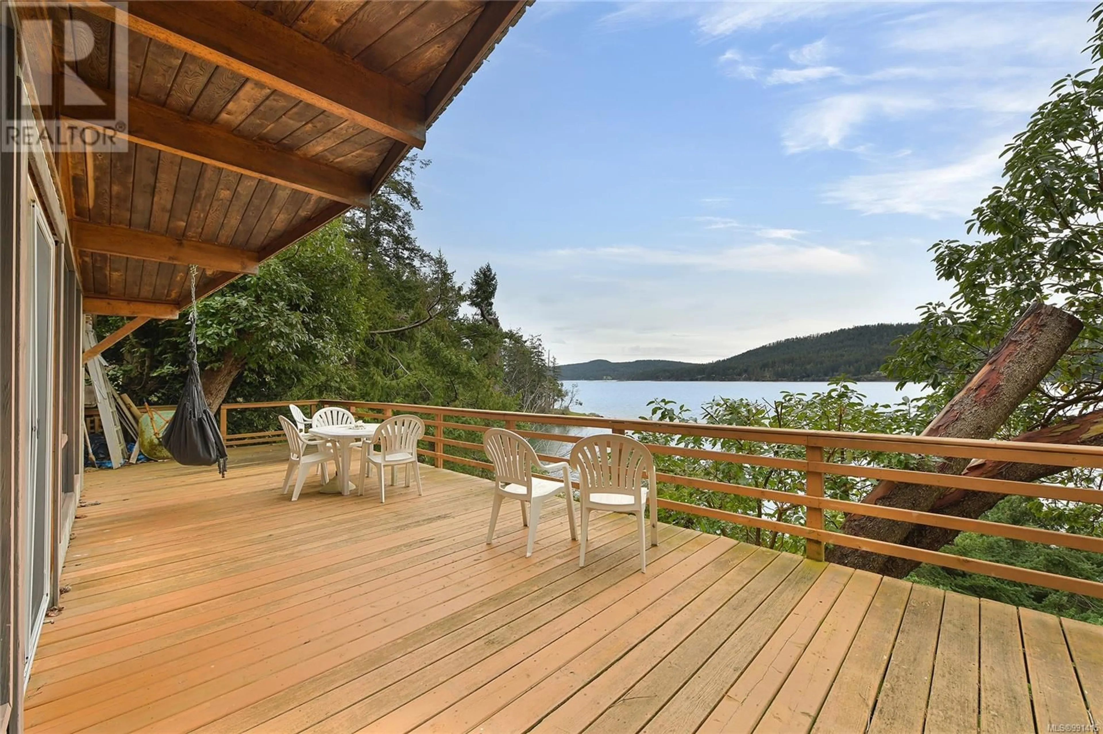 Patio, water/lake/river/ocean view for 524 Bay Trnabt, Mayne Island British Columbia V0N2J2