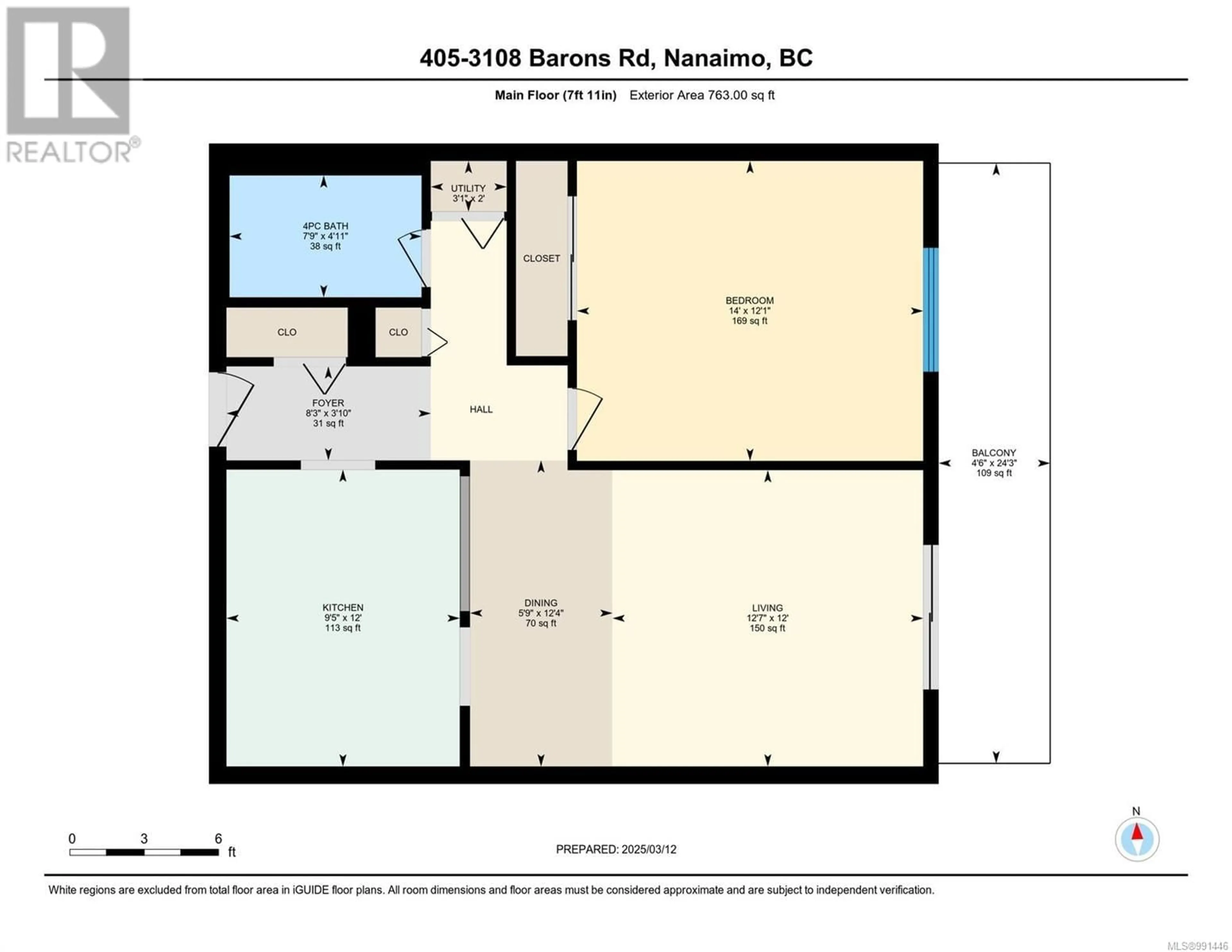 Floor plan for 405 3108 Barons Rd, Nanaimo British Columbia V9T4B5