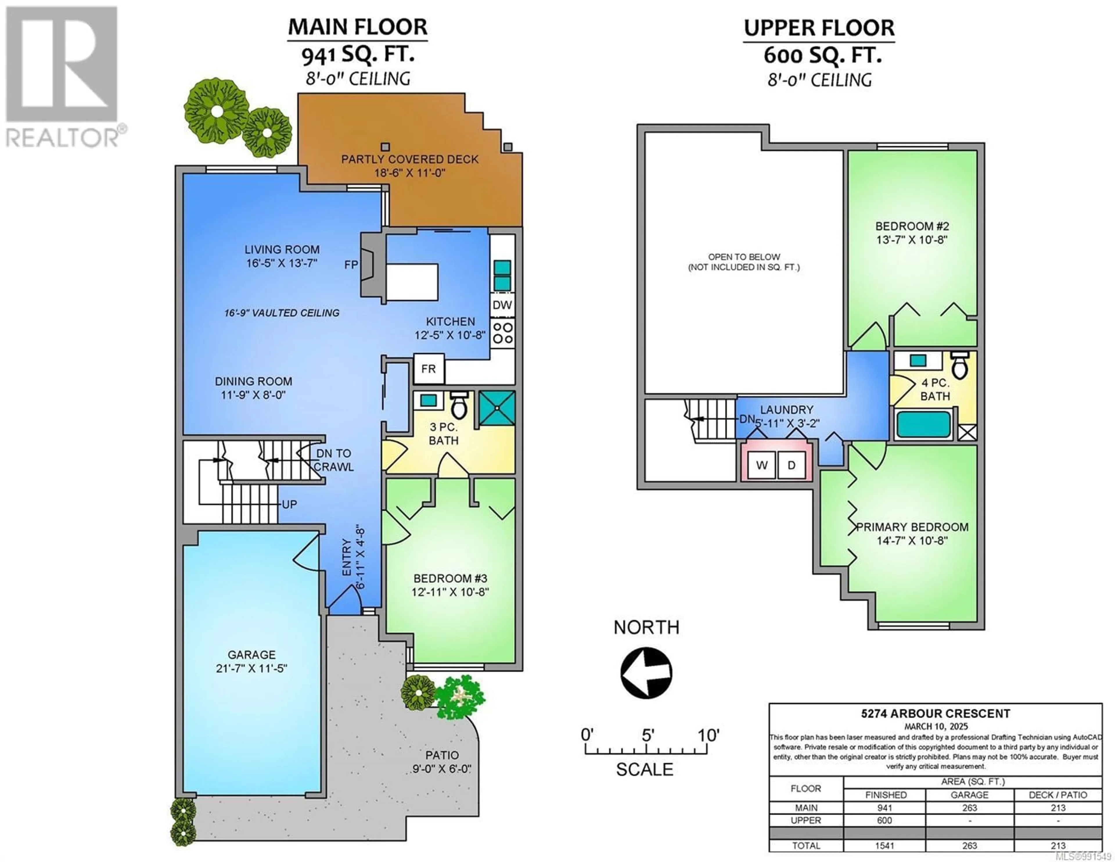 Floor plan for 5274 ARBOUR CRESCENT, Nanaimo British Columbia V9T6E5