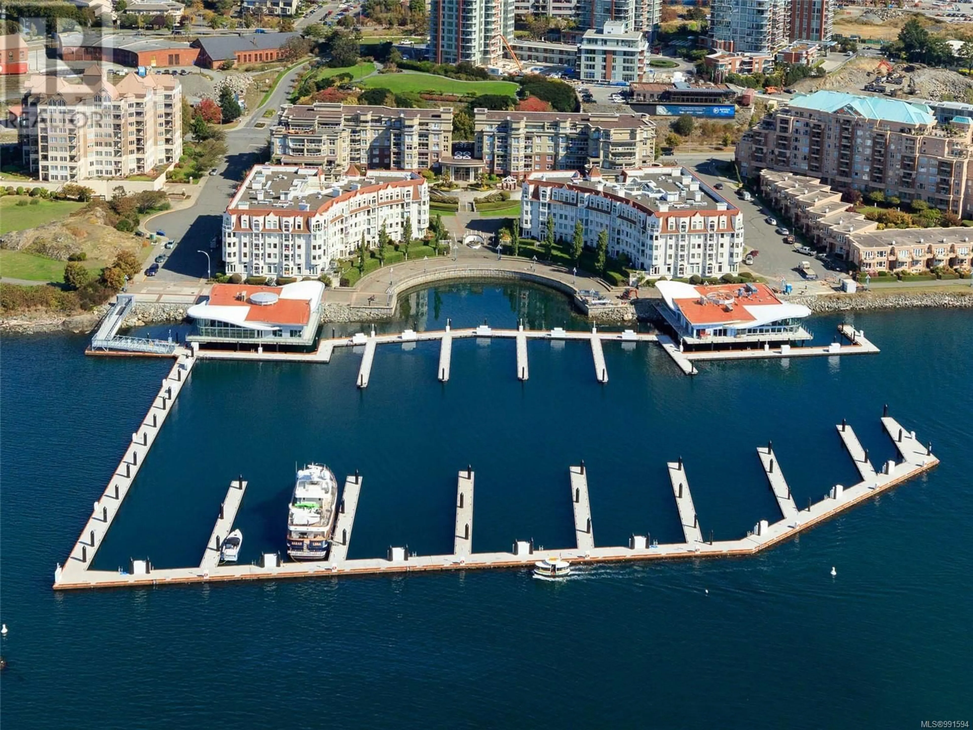 A pic from outside/outdoor area/front of a property/back of a property/a pic from drone, water/lake/river/ocean view for 104 - 11 COOPERAGE PLACE, Victoria British Columbia V9A7J9