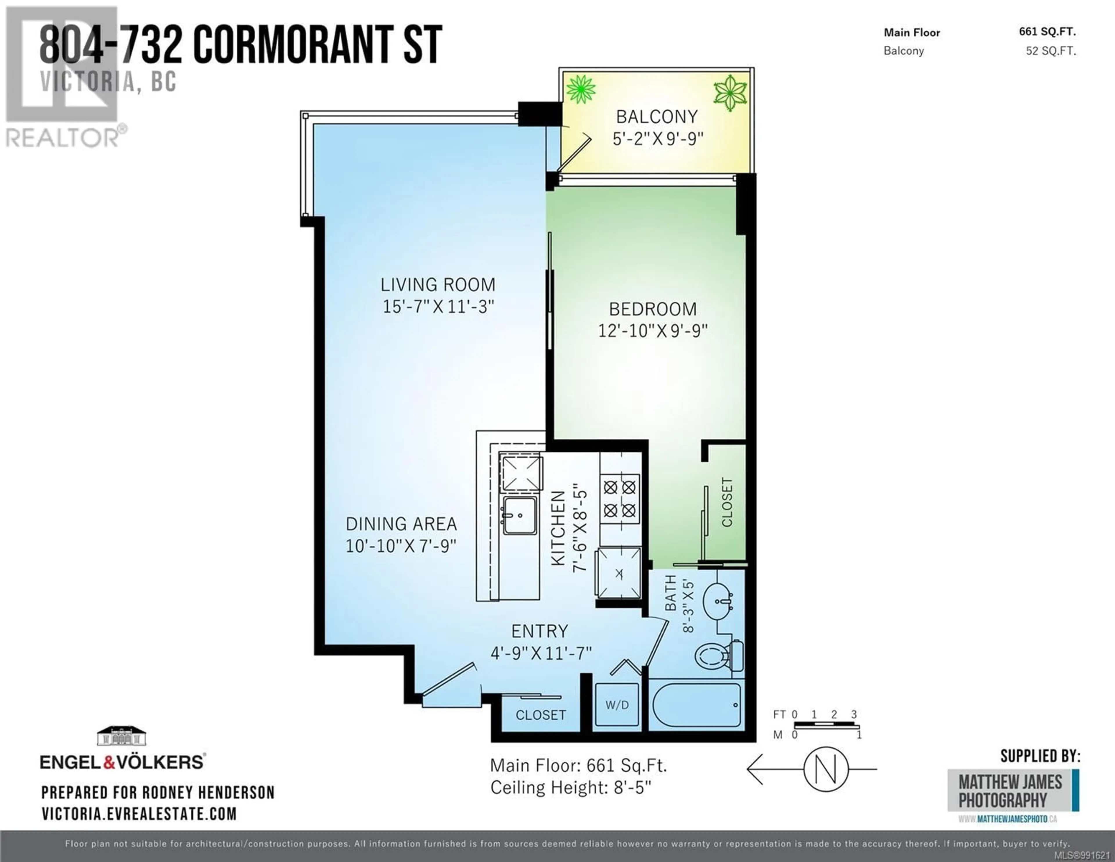 Floor plan for 804 - 732 CORMORANT STREET, Victoria British Columbia V8W4A5