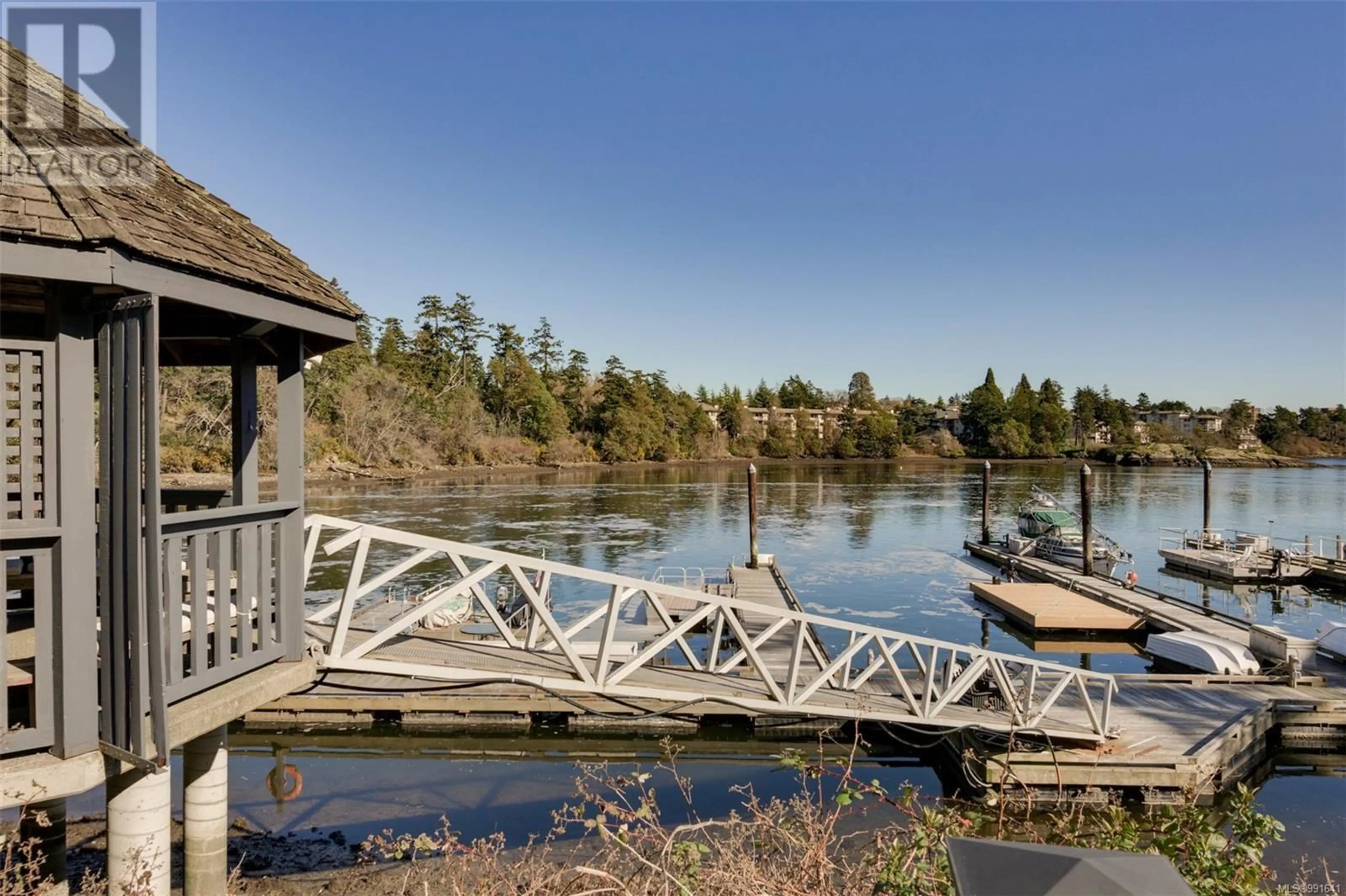 Patio, water/lake/river/ocean view for 101 1083 Tillicum Rd, Esquimalt British Columbia V9A7L7