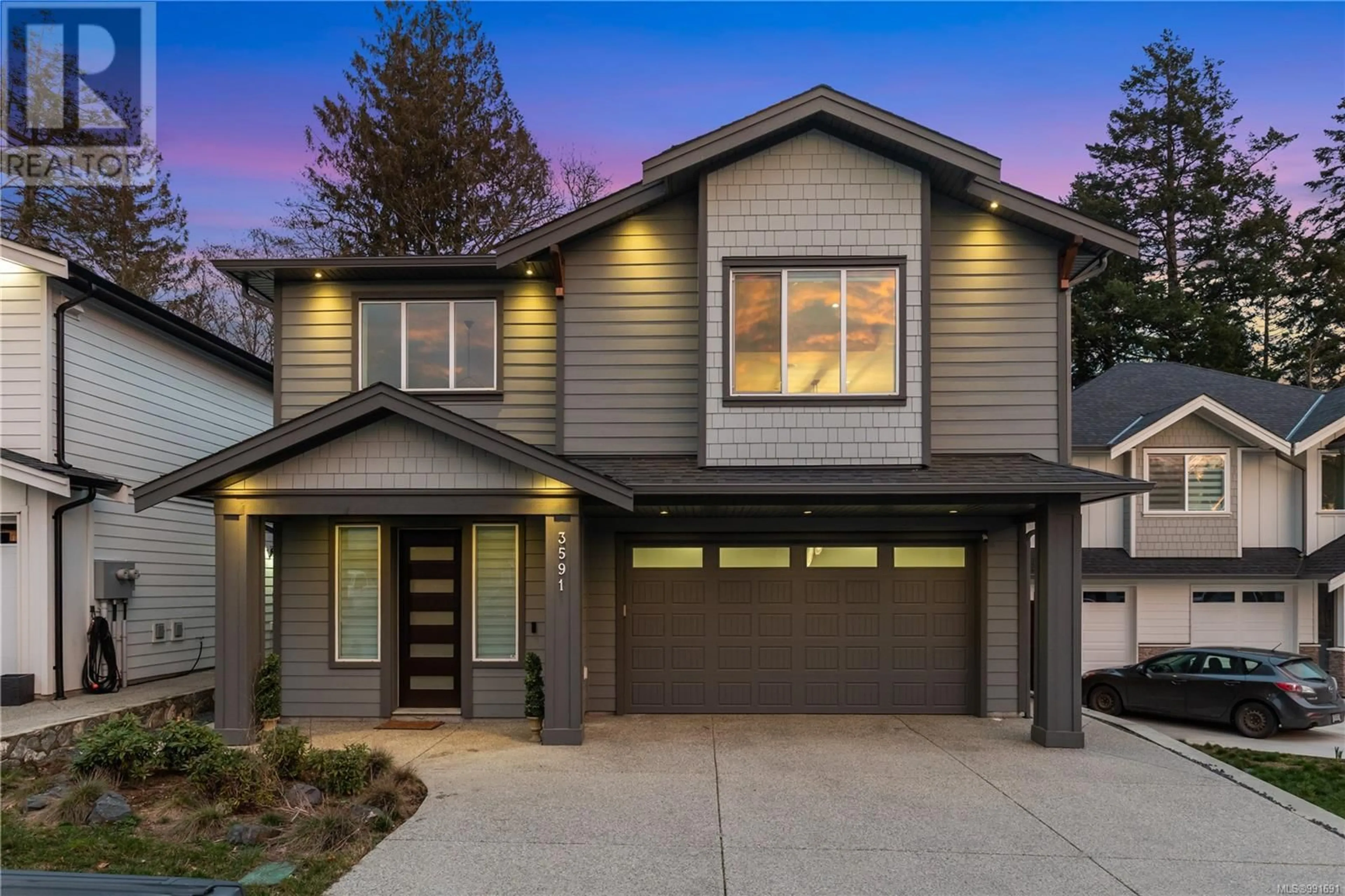 Home with vinyl exterior material, street for 3591 DELBLUSH LANE WEST, Langford British Columbia V9C0K5