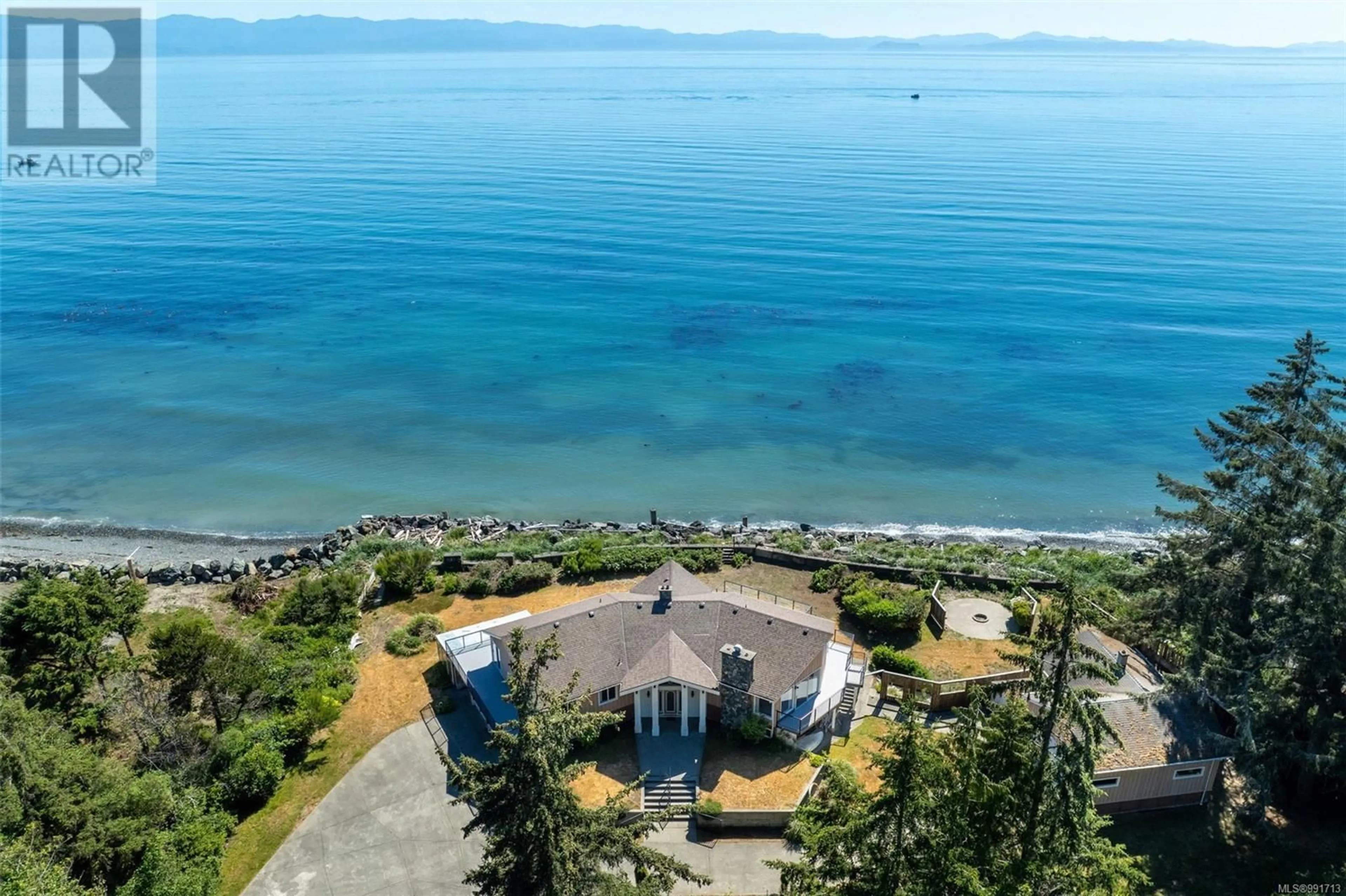 A pic from outside/outdoor area/front of a property/back of a property/a pic from drone, water/lake/river/ocean view for 8855 WEST COAST ROAD, Sooke British Columbia V9Z1E7