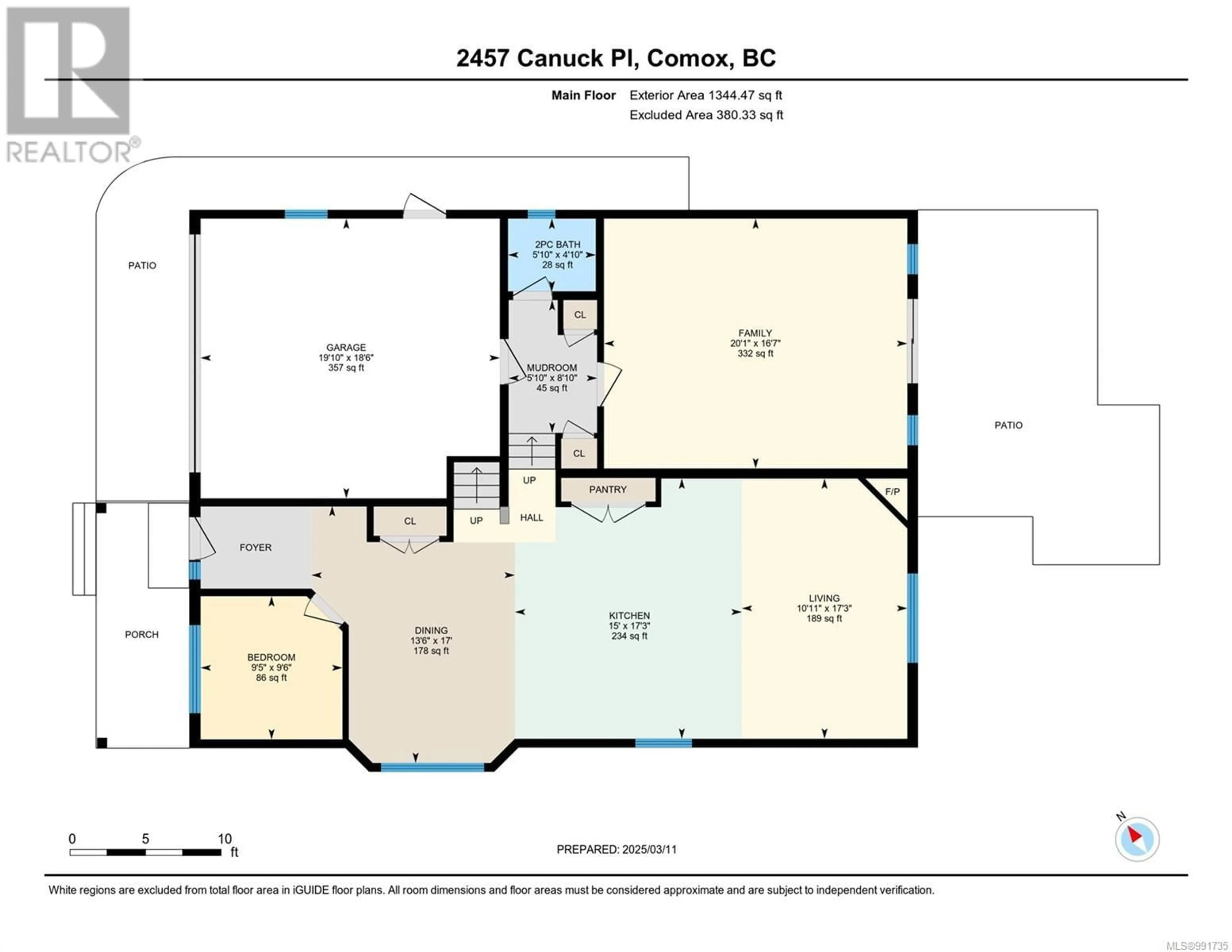 Floor plan for 2457 CANUCK PLACE, Comox British Columbia V9M0A2