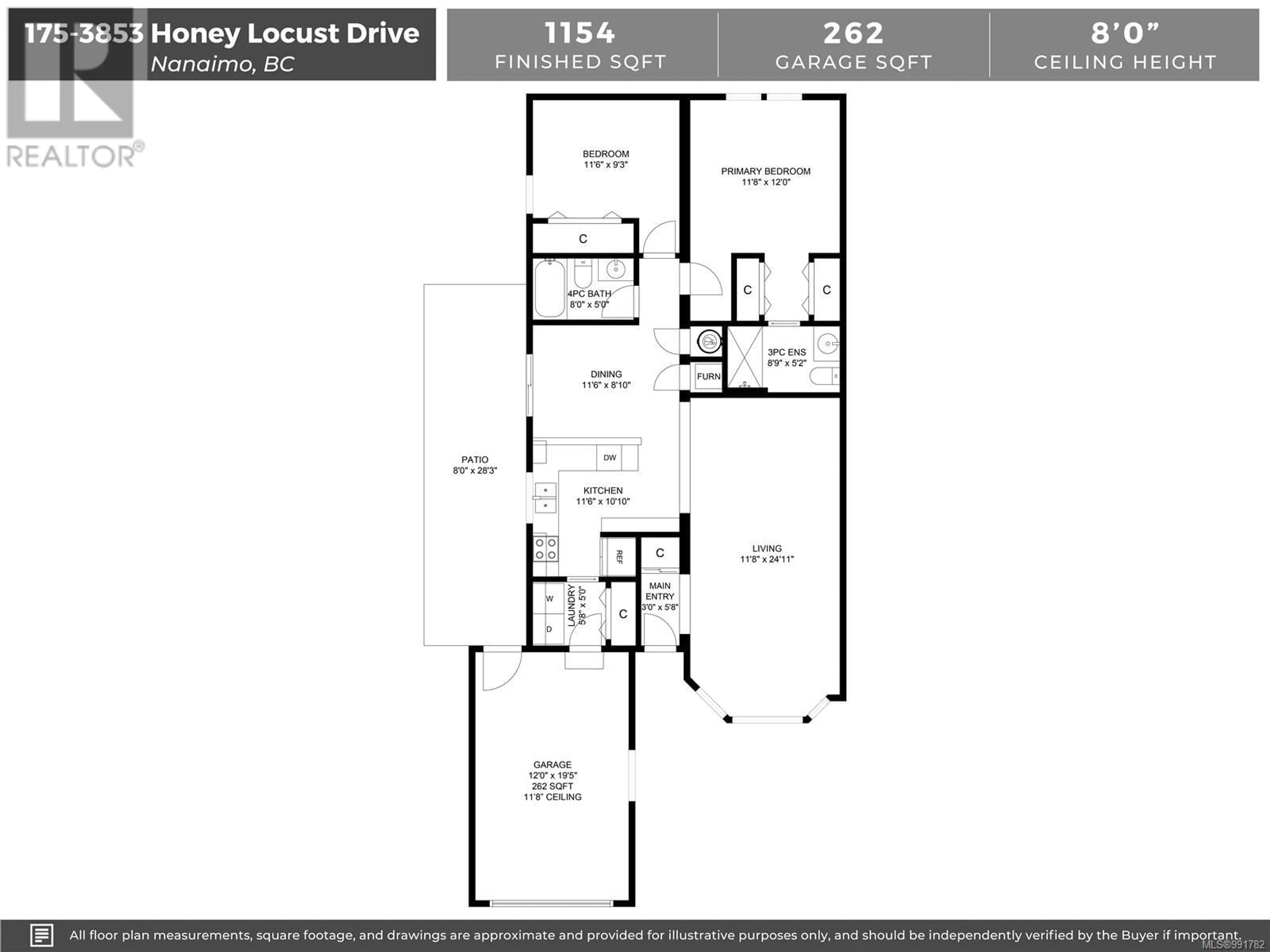 Floor plan for 3853 HONEY LOCUST DRIVE, Nanaimo British Columbia V9T6B9