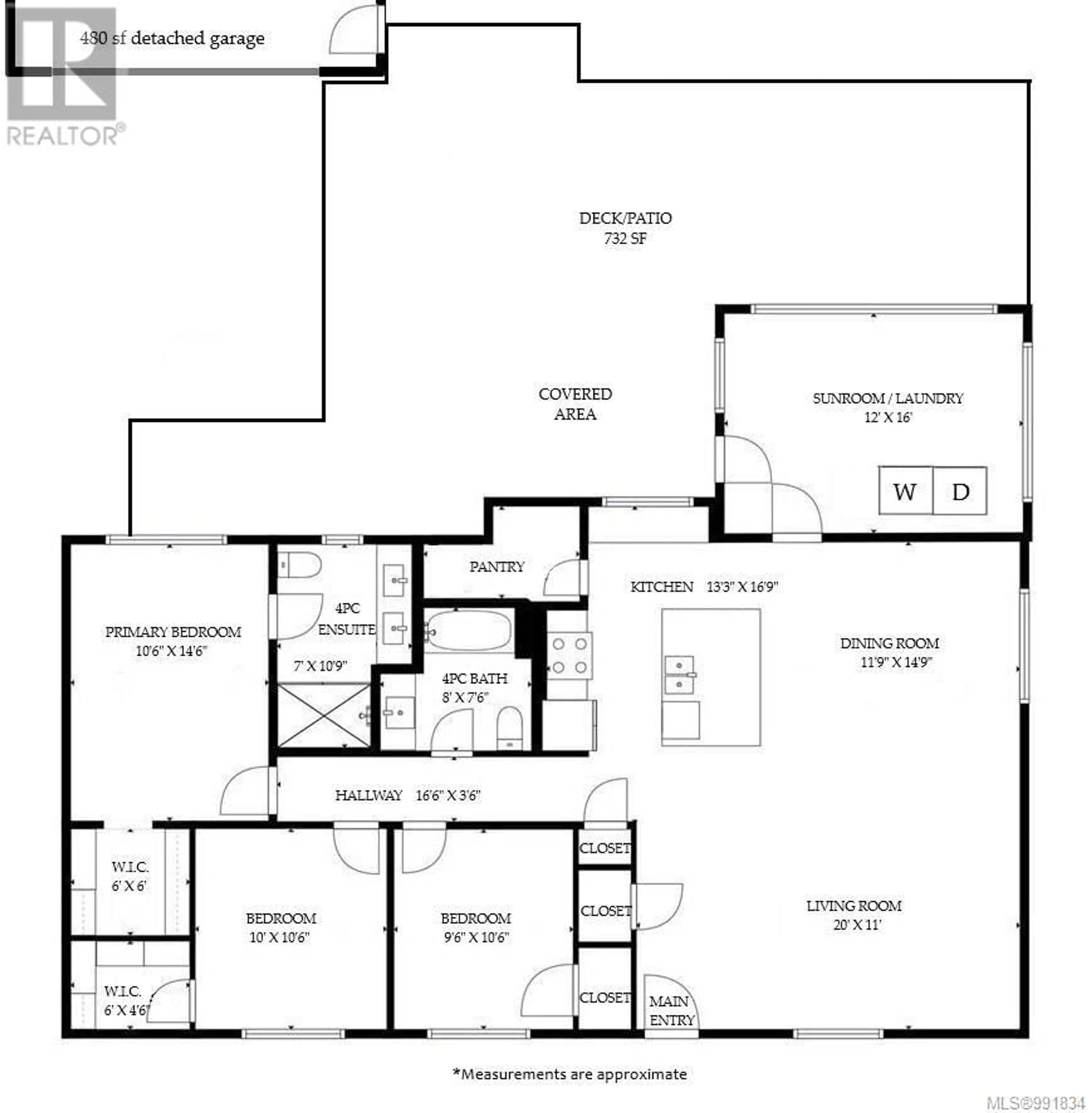 Floor plan for 695 EVERGREEN ROAD, Campbell River British Columbia V9W3R7