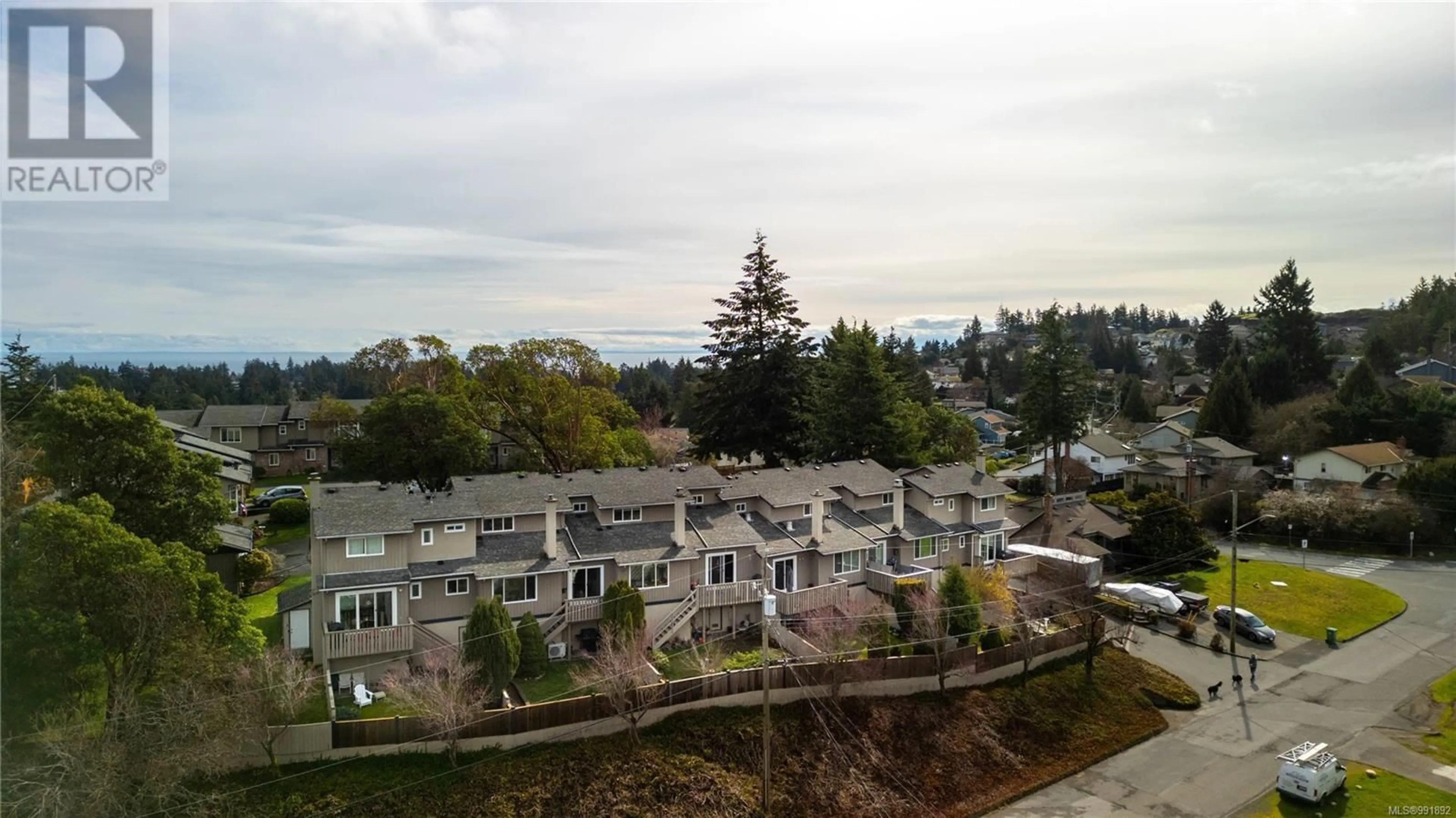 A pic from outside/outdoor area/front of a property/back of a property/a pic from drone, city buildings view from balcony for 5 3341 Mary Anne Cres, Colwood British Columbia V9C3S7