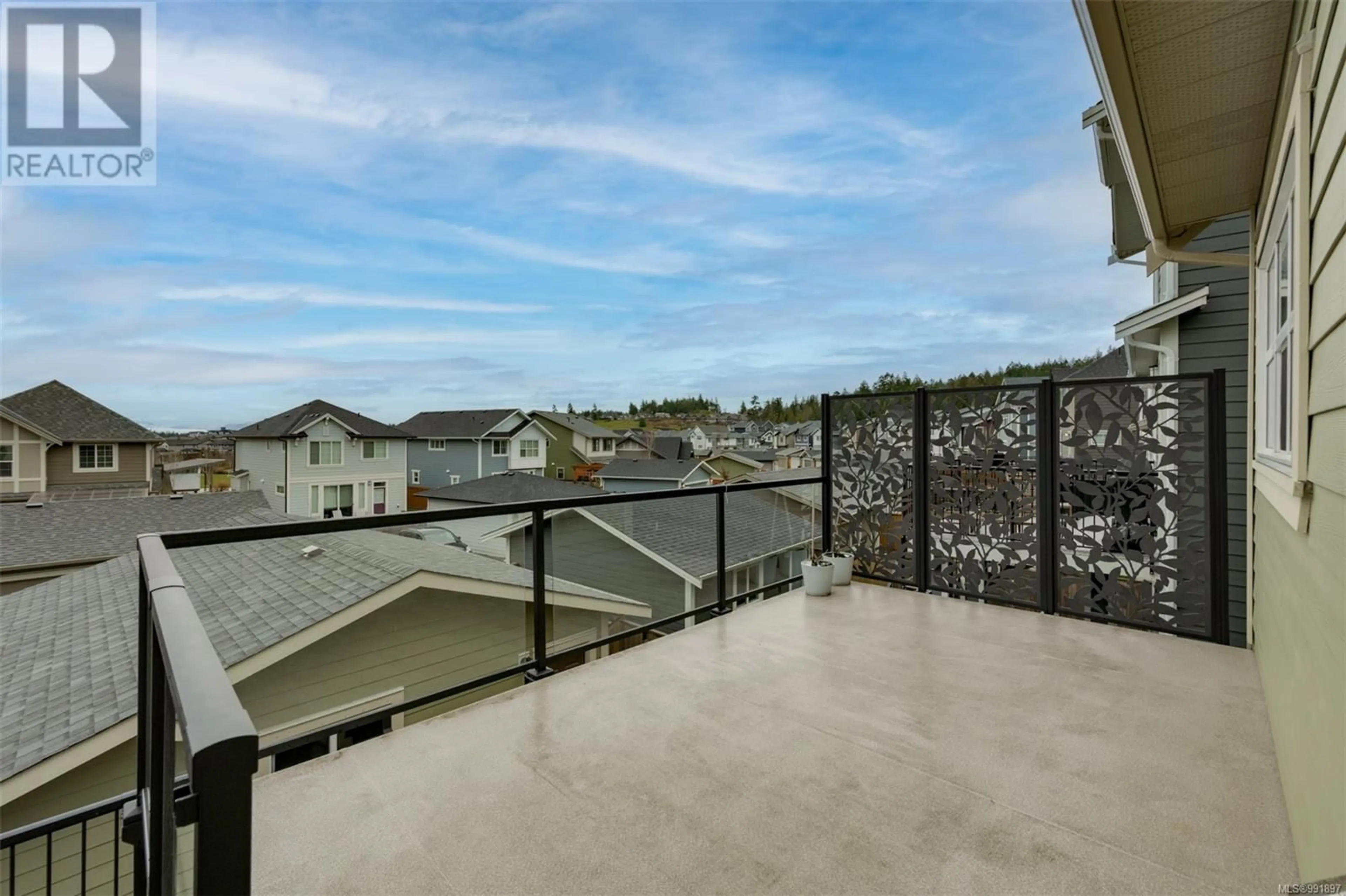 Patio, city buildings view from balcony for 196 Caspian Dr, Colwood British Columbia V9C0P8