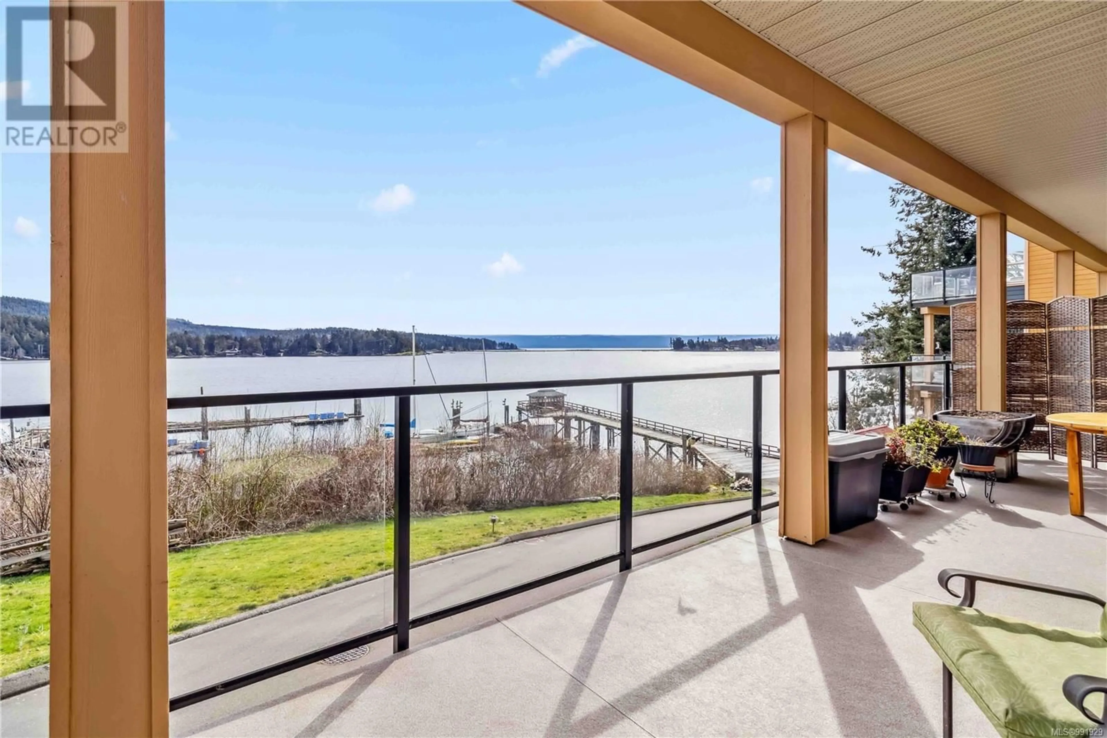 Patio, water/lake/river/ocean view for 101 - 6671 HORNE ROAD, Sooke British Columbia V9Z1H6