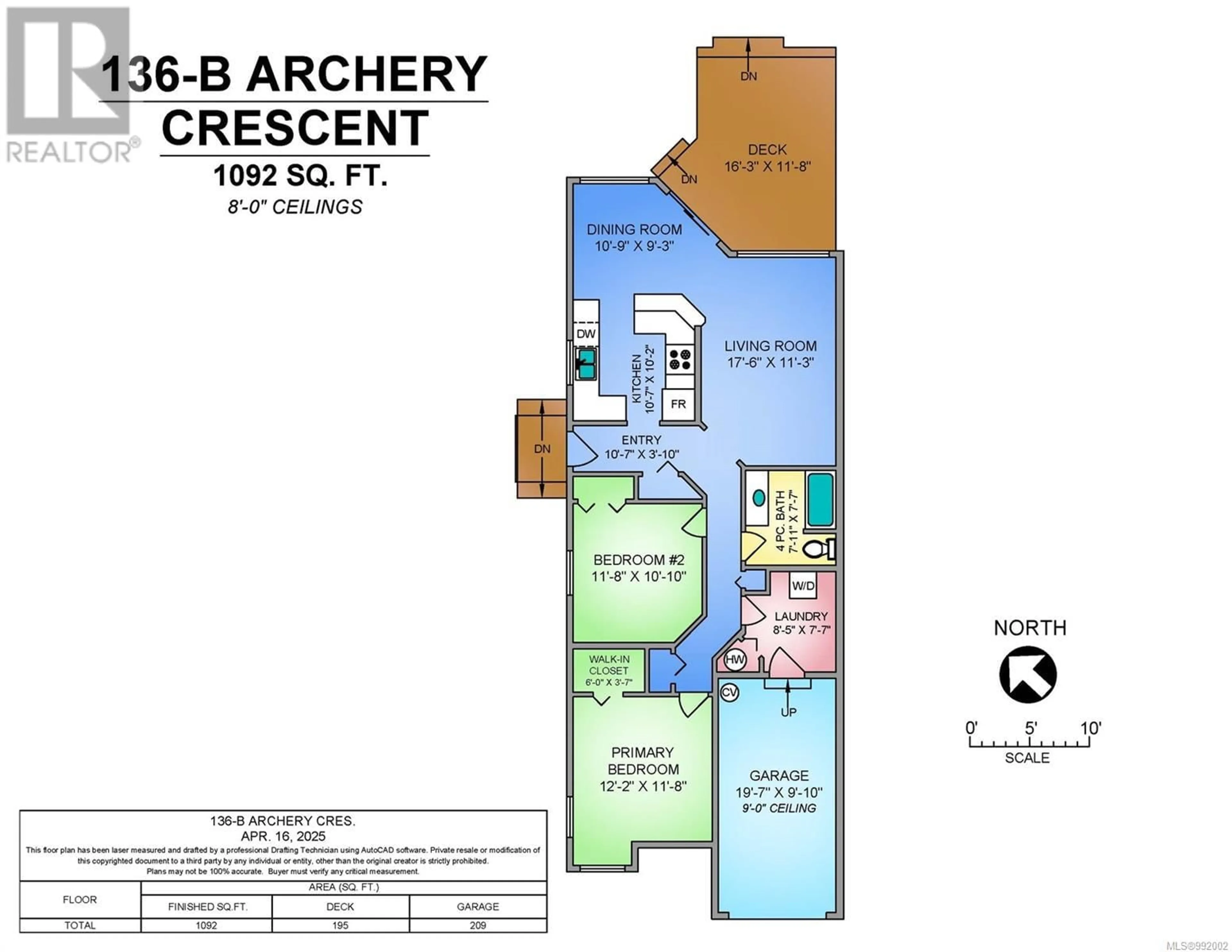 Floor plan for B - 136 ARCHERY CRESCENT, Courtenay British Columbia V9N8Y1