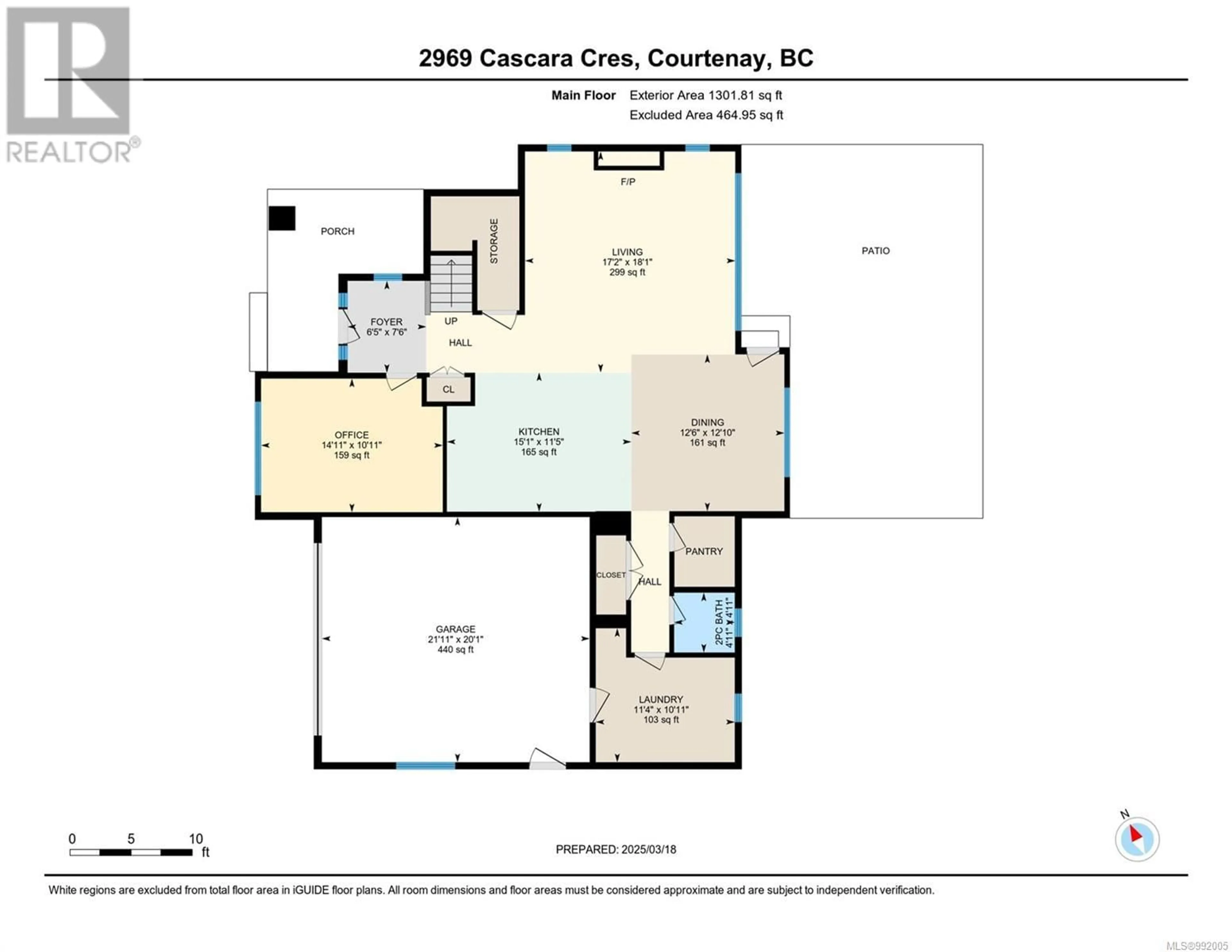 Floor plan for 2969 CASCARA CRESCENT, Courtenay British Columbia V9N4B8