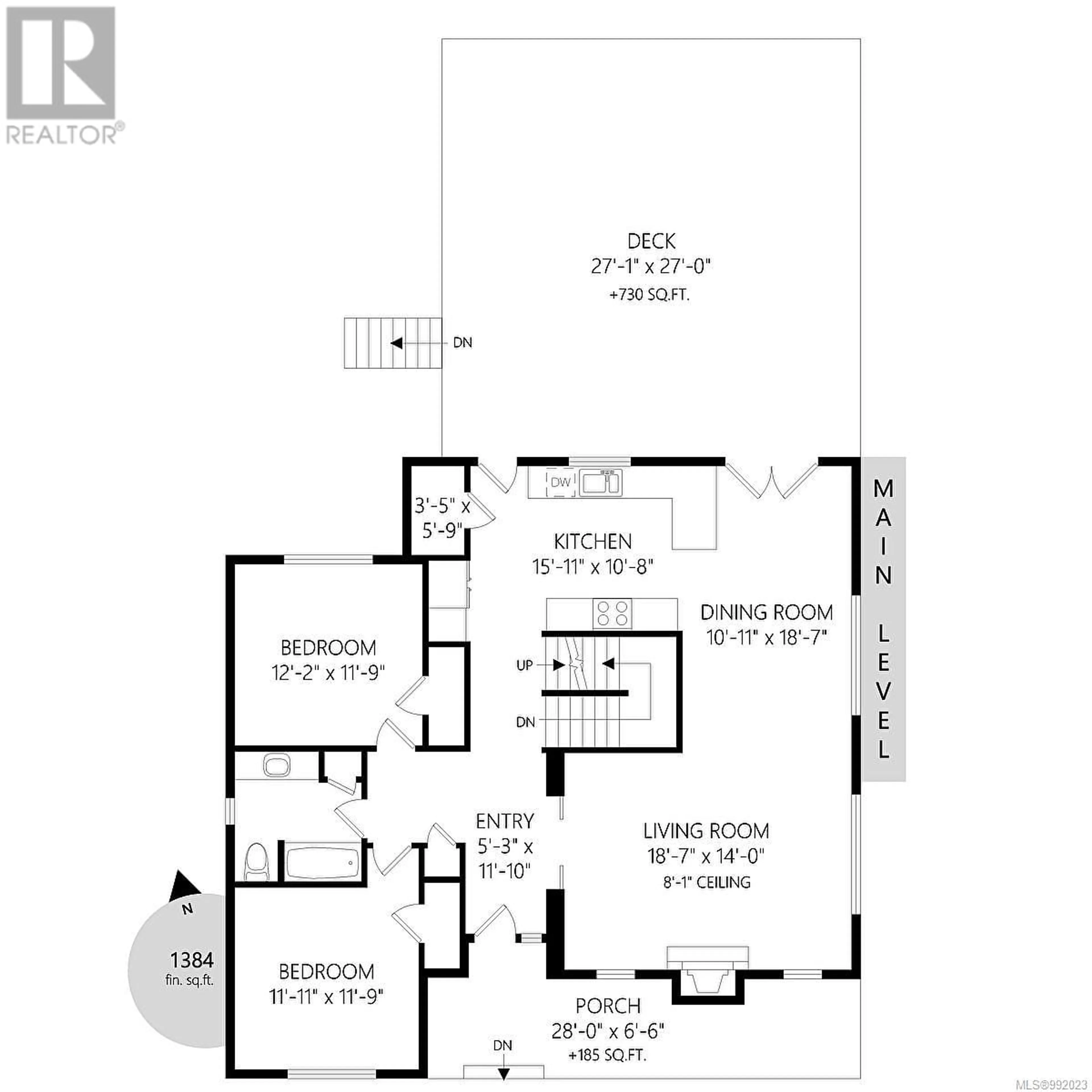 Floor plan for 1850 EL SERENO DRIVE, Saanich British Columbia V8N2S5