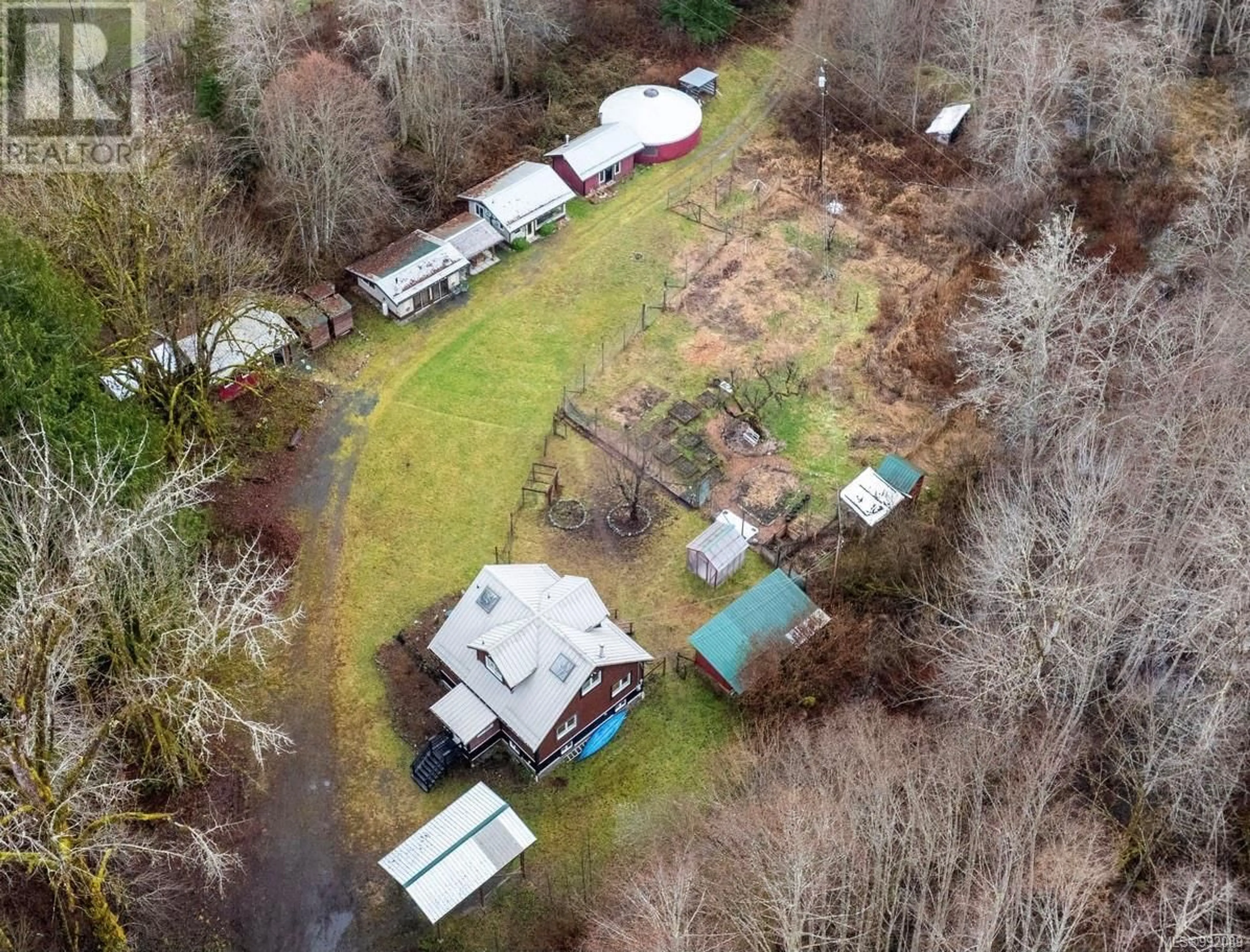 A pic from outside/outdoor area/front of a property/back of a property/a pic from drone, unknown for 5945 RIVERBOTTOM ROAD WEST, Lake Cowichan British Columbia V0R2G0