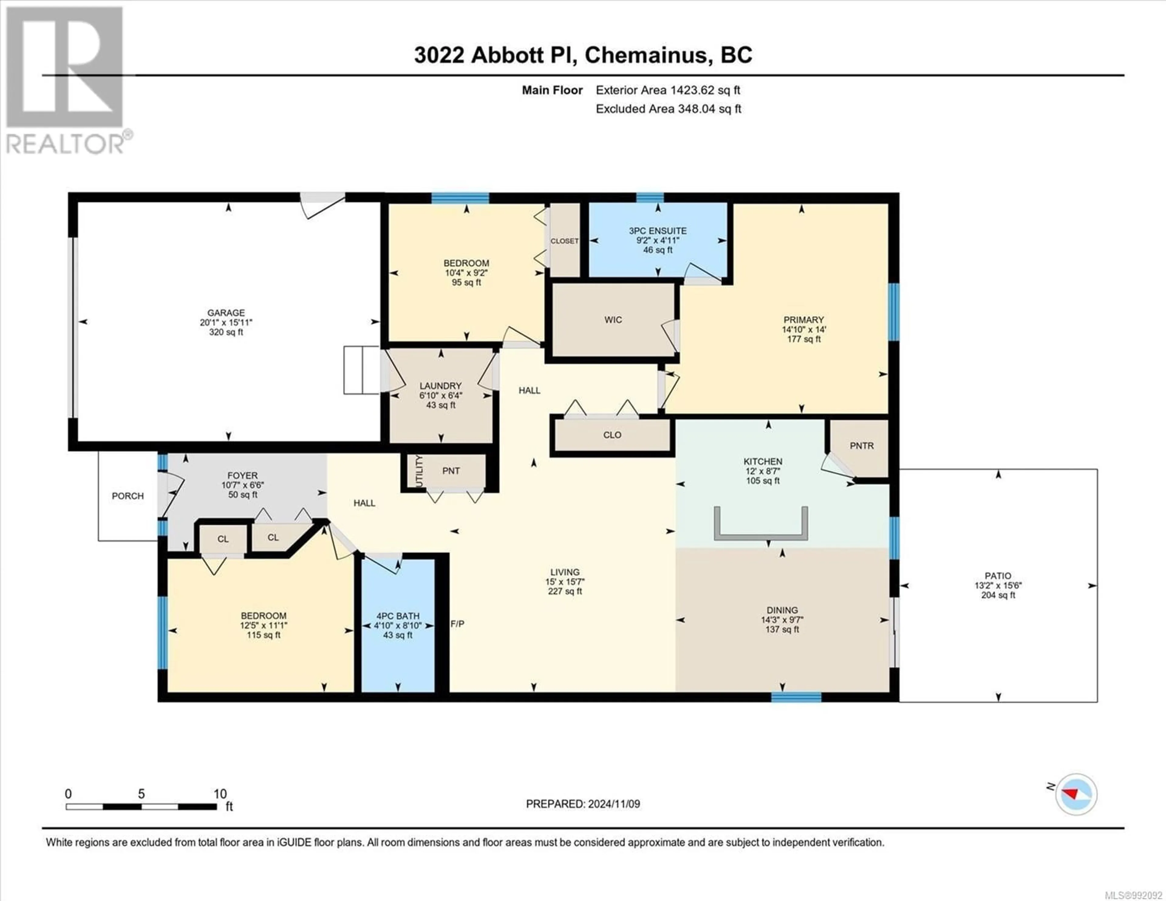 Floor plan for 3022 ABBOTT PLACE, Chemainus British Columbia V0R1K3