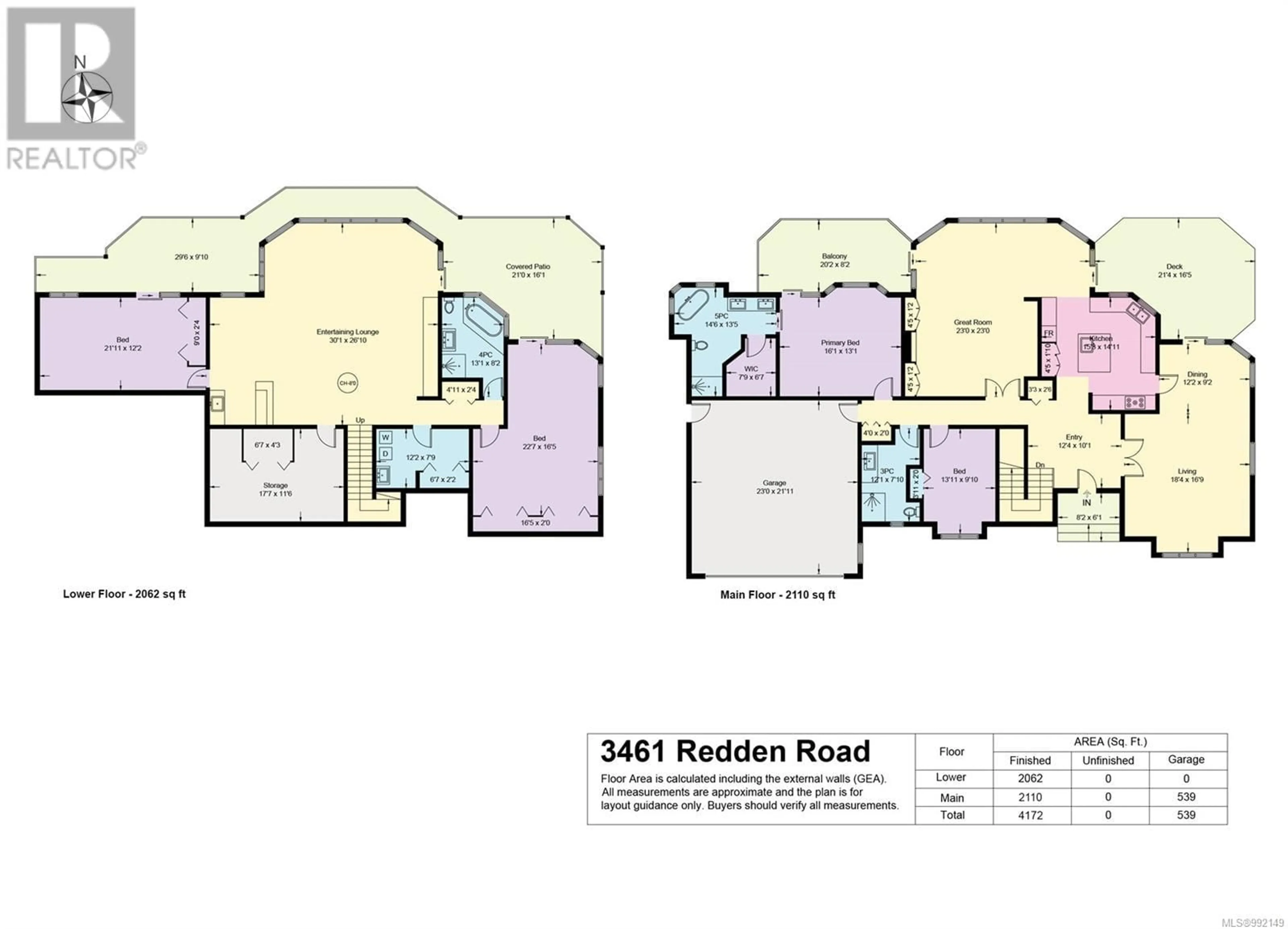 Floor plan for 3461 Redden Rd, Nanoose Bay British Columbia V9P9H4