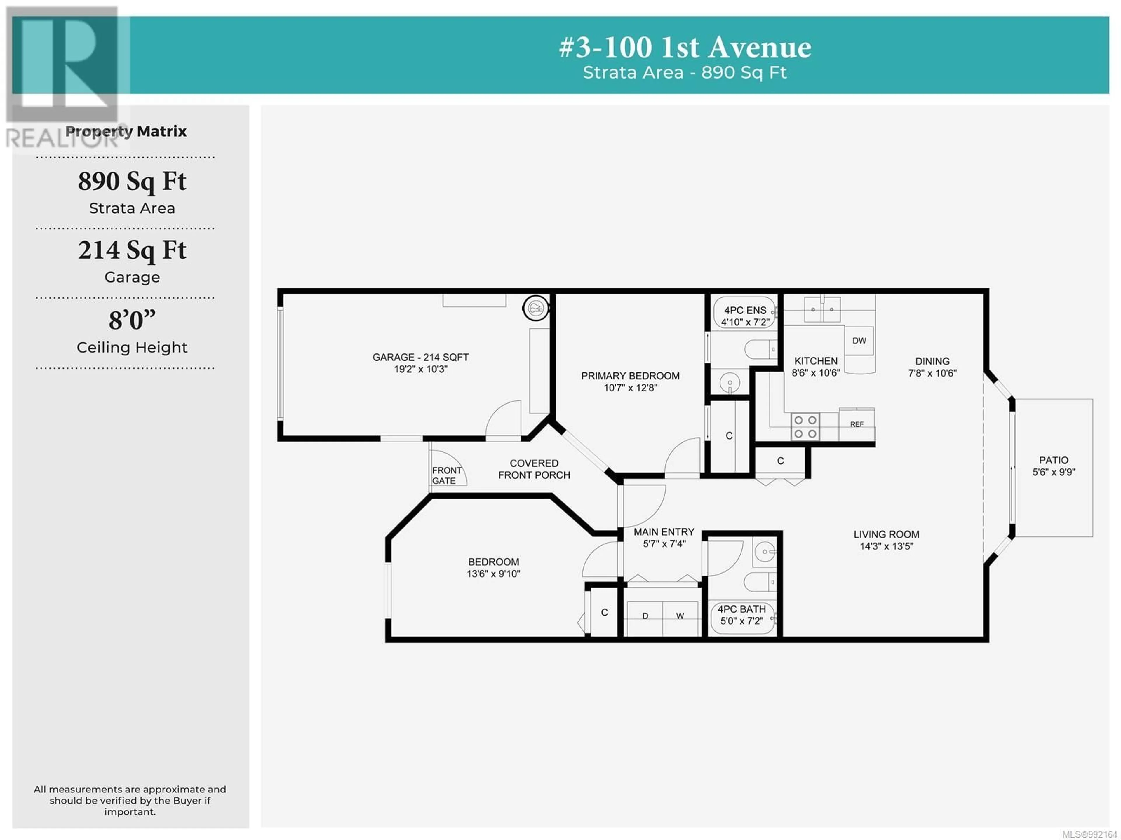 Floor plan for 3 - 100 FIRST AVENUE, Ladysmith British Columbia V9G1B8