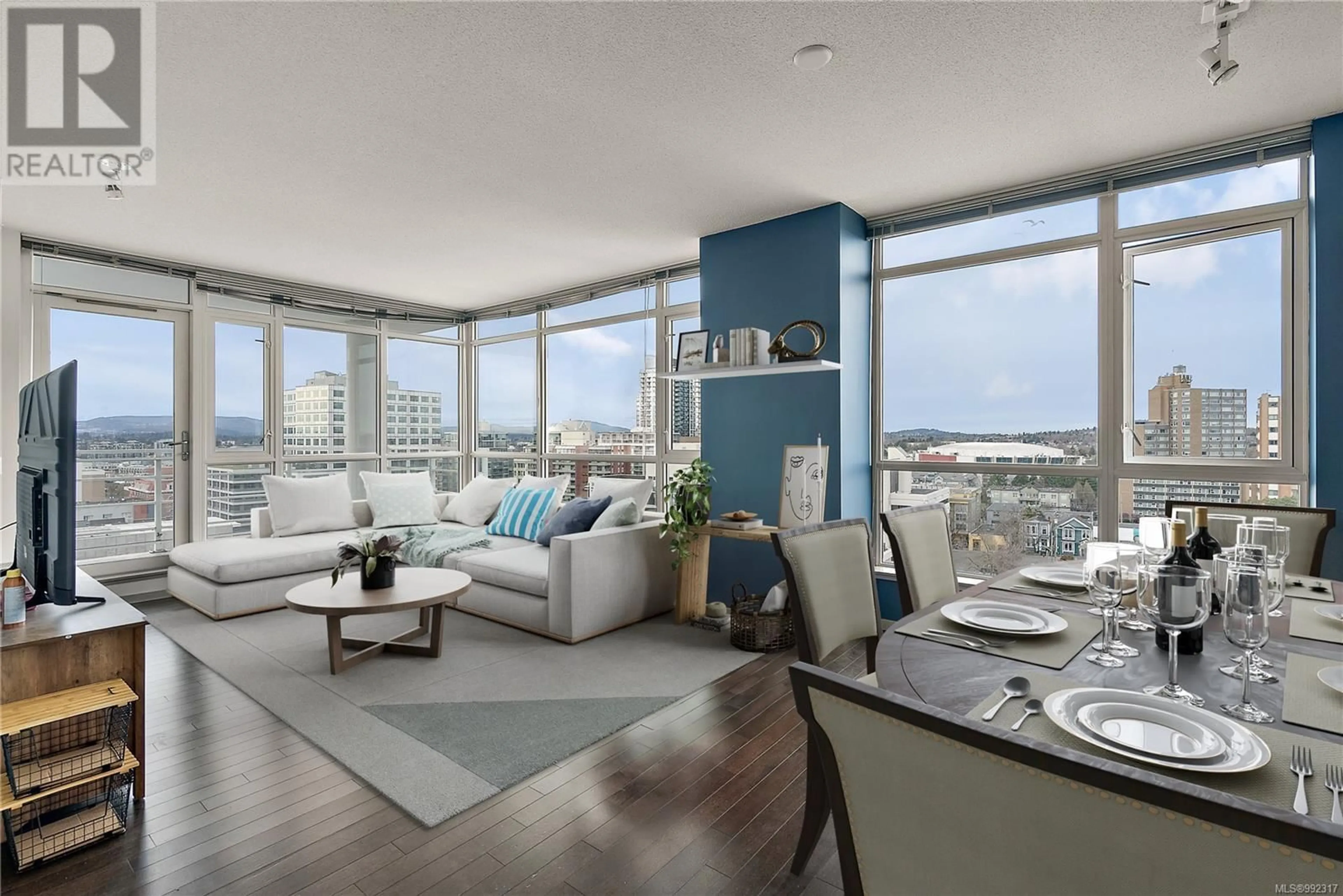Living room with furniture, unknown for 1206 - 834 JOHNSON STREET, Victoria British Columbia V8W1N3