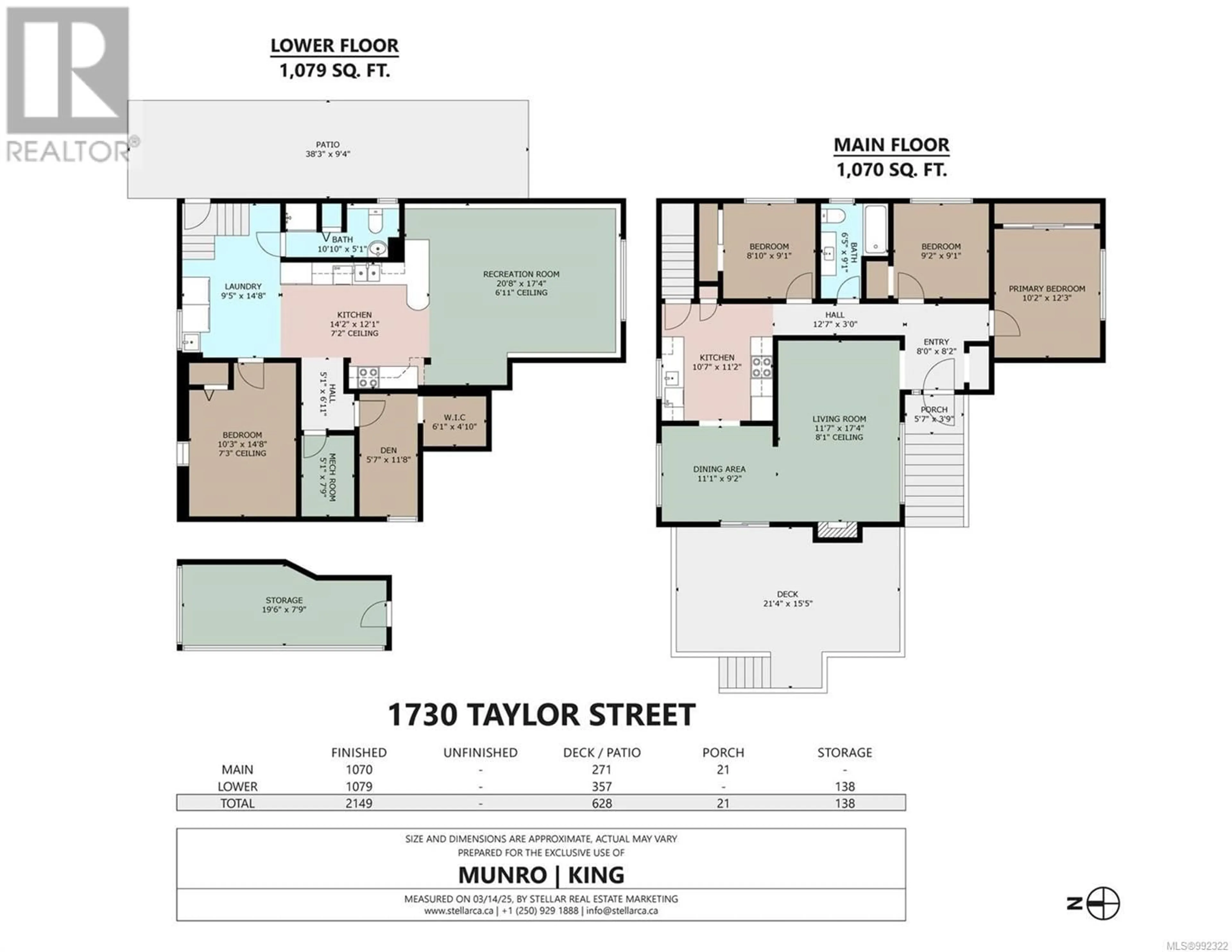 Floor plan for 1730 TAYLOR STREET, Saanich British Columbia V8R3E9