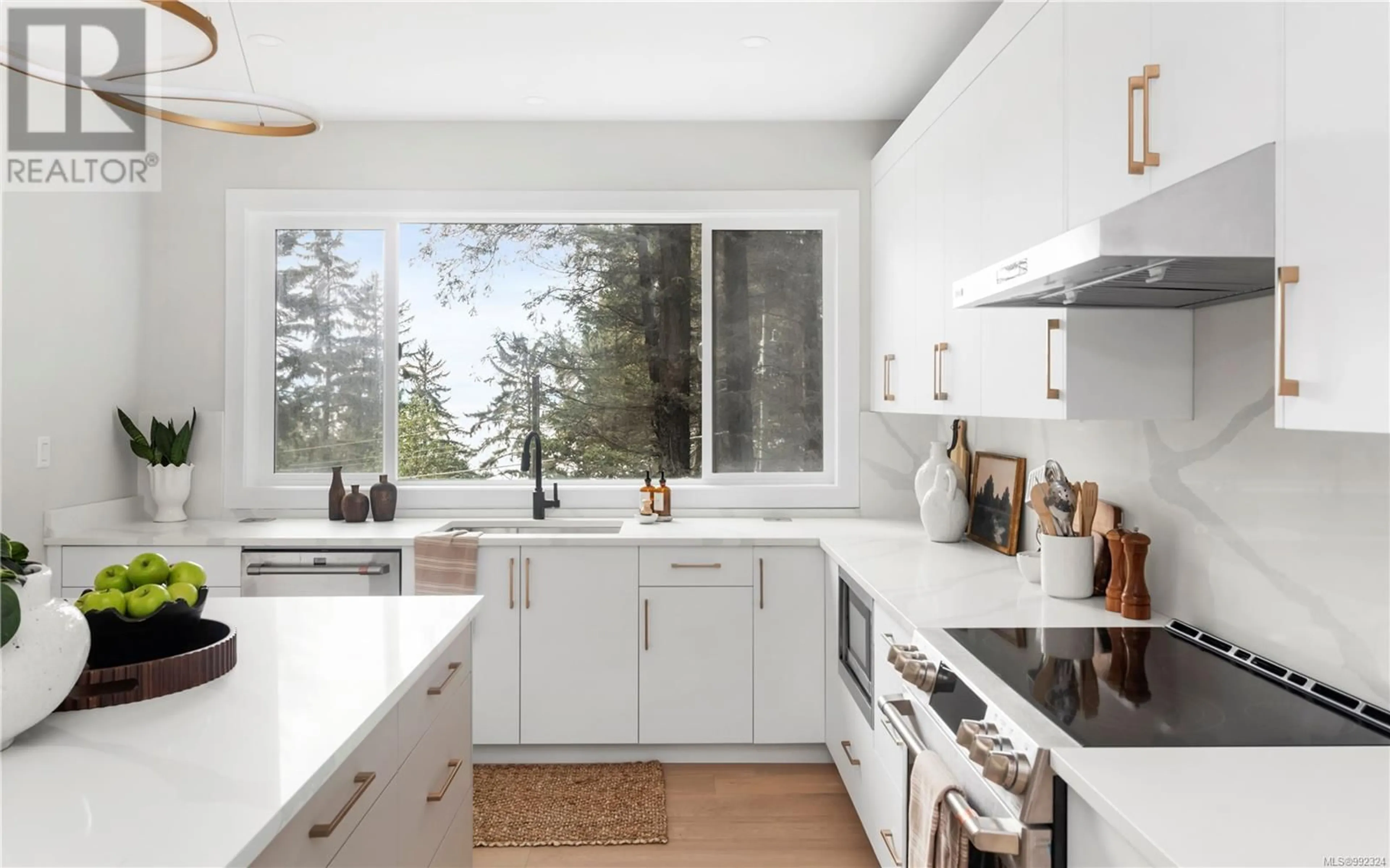 Contemporary kitchen, ceramic/tile floor for 1155 SILVER SPRAY DRIVE, Sooke British Columbia V9Z1L8