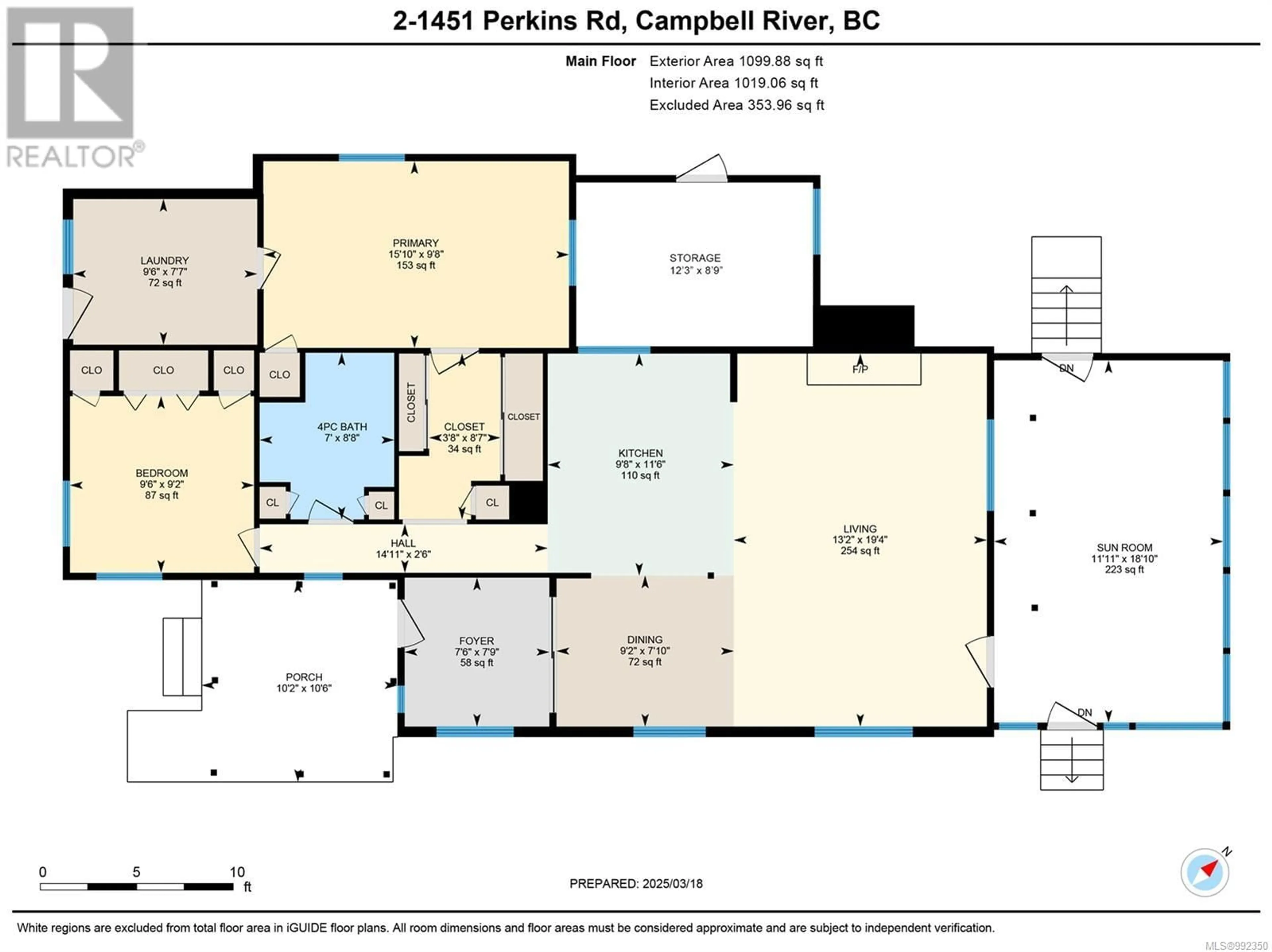 Floor plan for 2 - 1451 PERKINS ROAD, Campbell River British Columbia V9W4R8