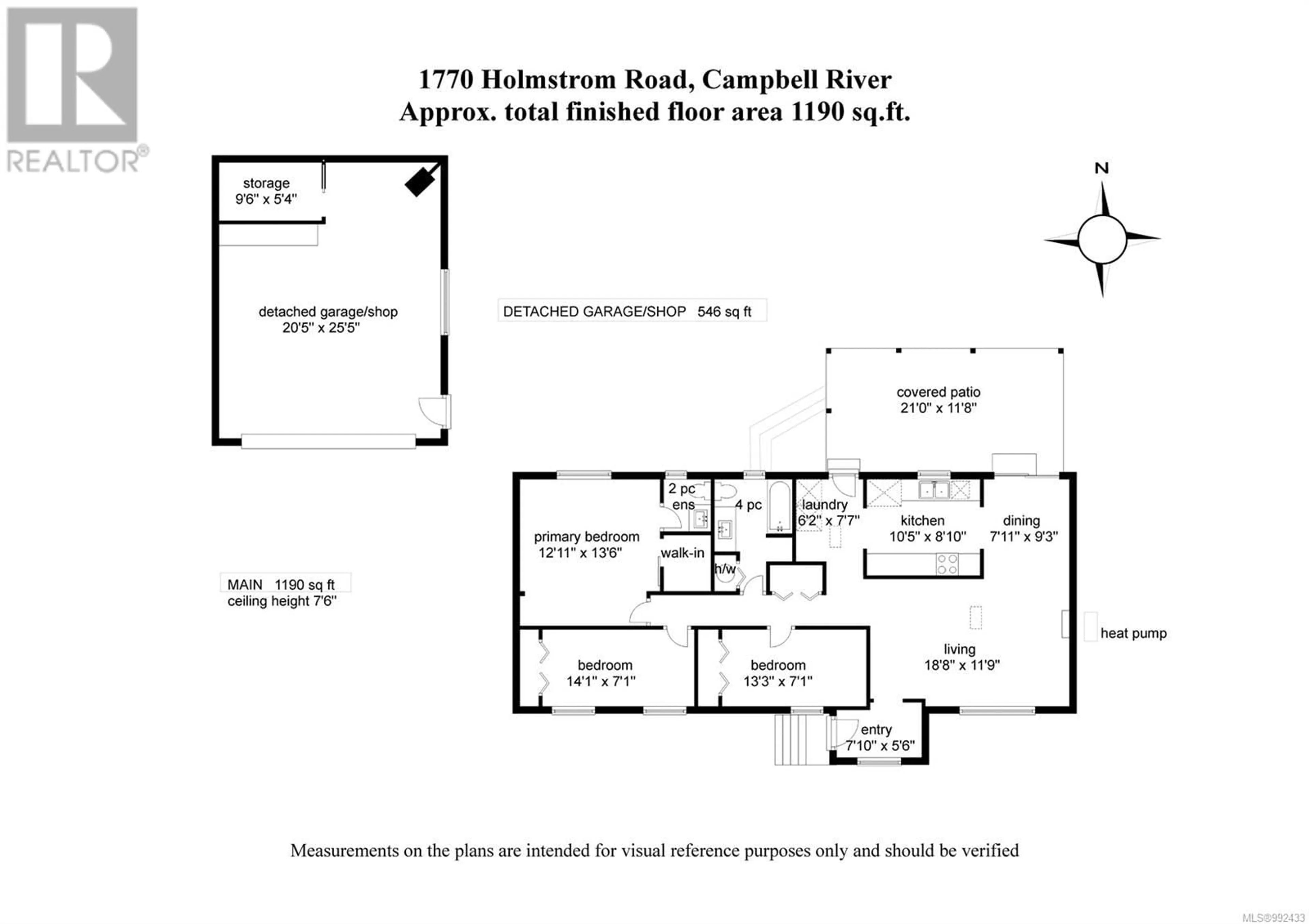 Floor plan for 1770 HOLMSTROM ROAD, Campbell River British Columbia V9W3T3